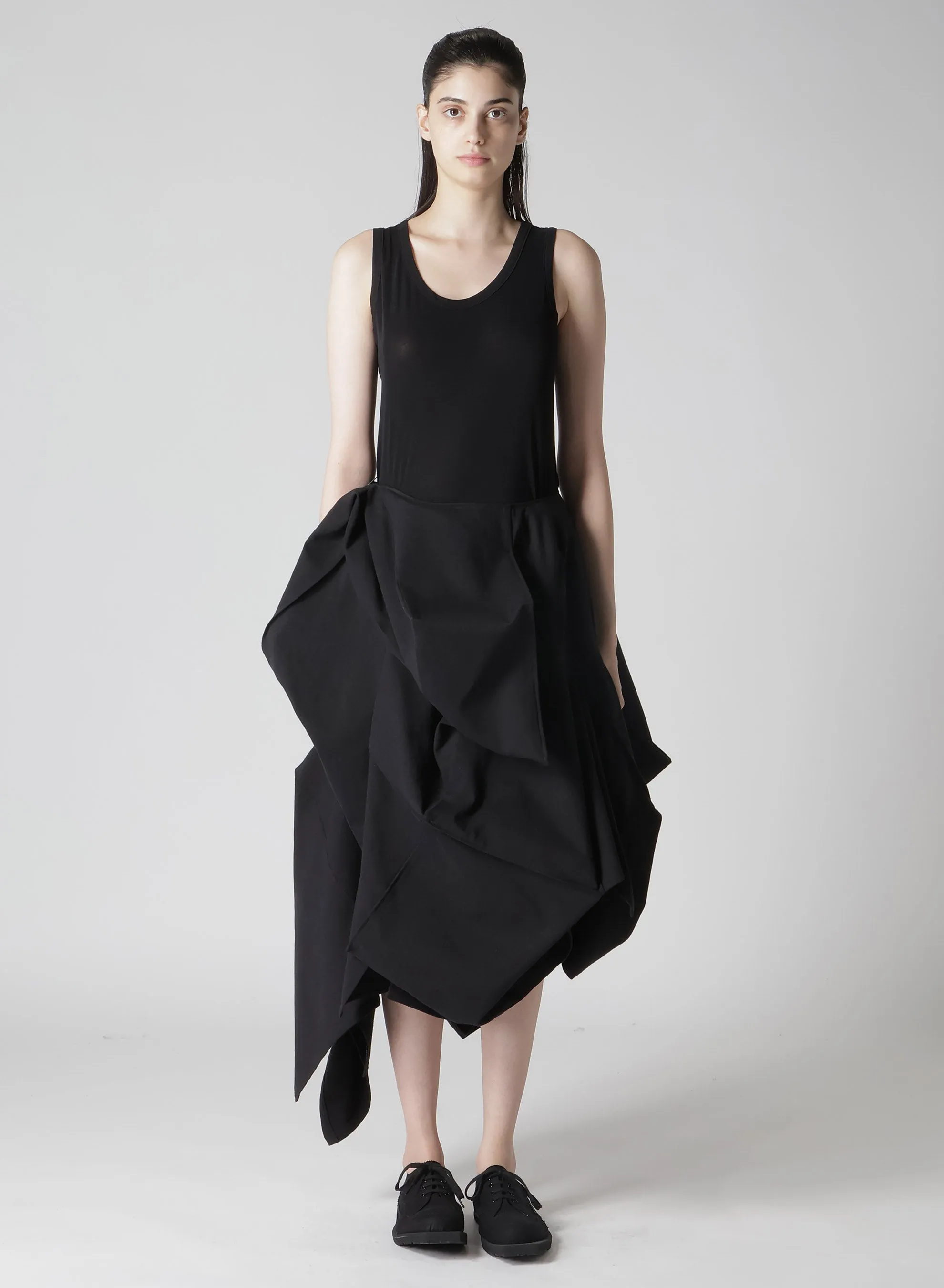 C/HEMP BACKSIDE UNIFORM TWILL L BOX DETAIL SKIRT A sold by Yohji Yamamoto product image thumbnail 3
