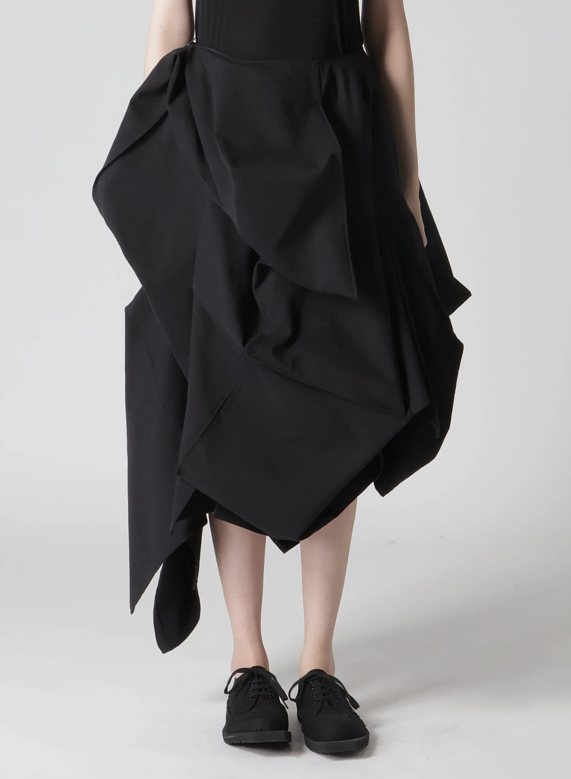 C/HEMP BACKSIDE UNIFORM TWILL L BOX DETAIL SKIRT A sold by Yohji Yamamoto product image thumbnail 2
