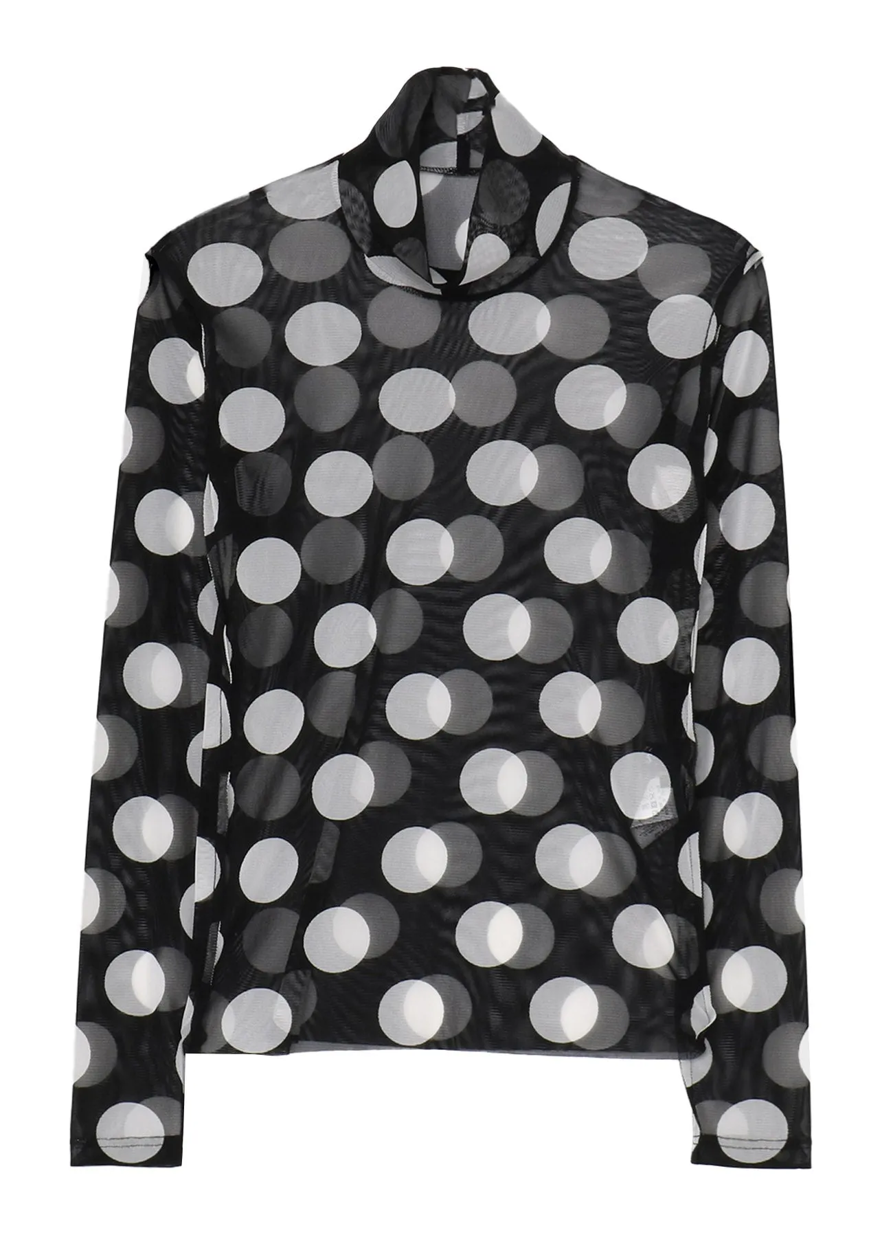 POLKA DOTS TULLE HIGH NECK T sold by Yohji Yamamoto product image thumbnail 2