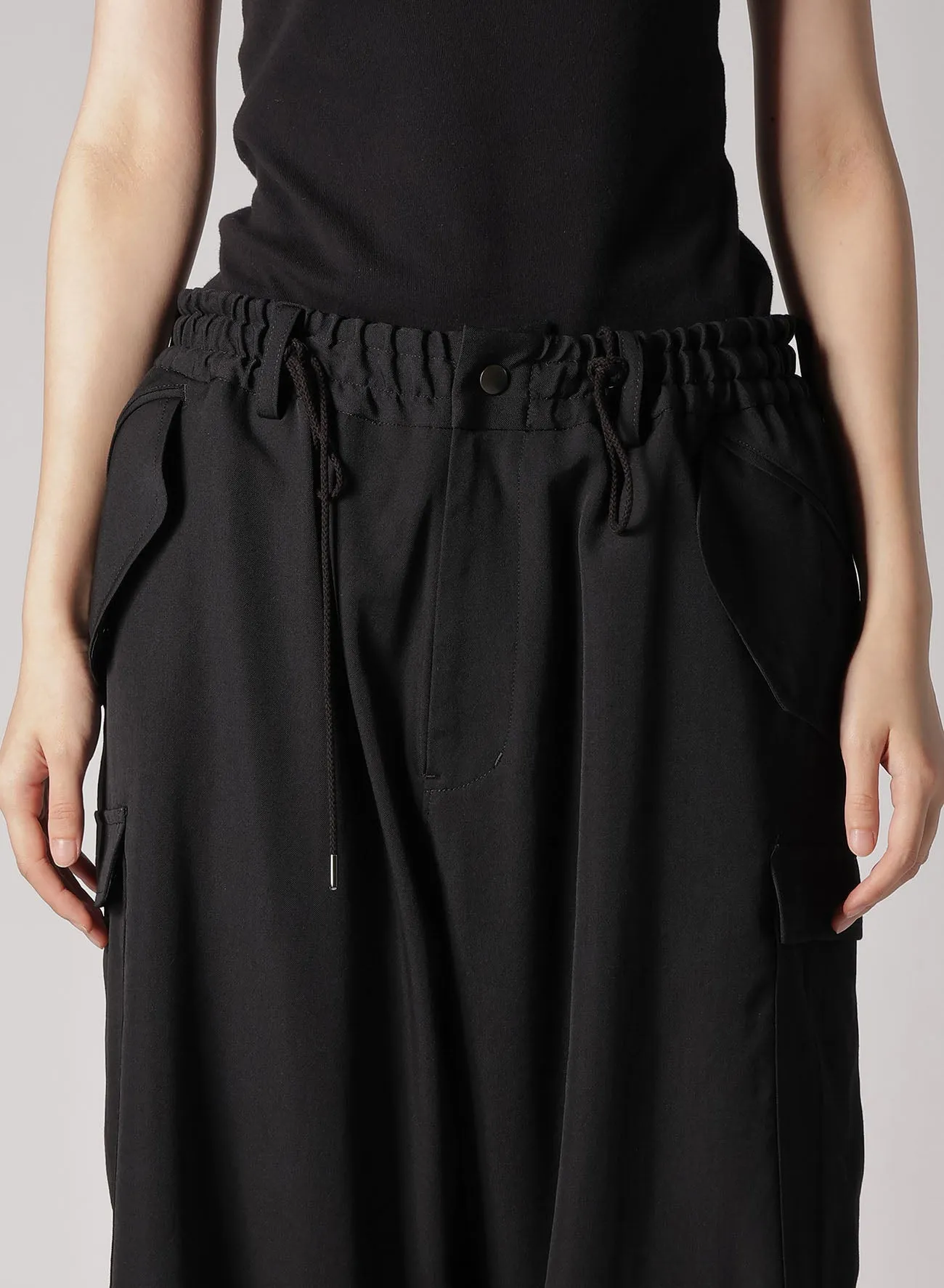 WOOL GABARDINE CARGO PANTS sold by Yohji Yamamoto product image thumbnail 5