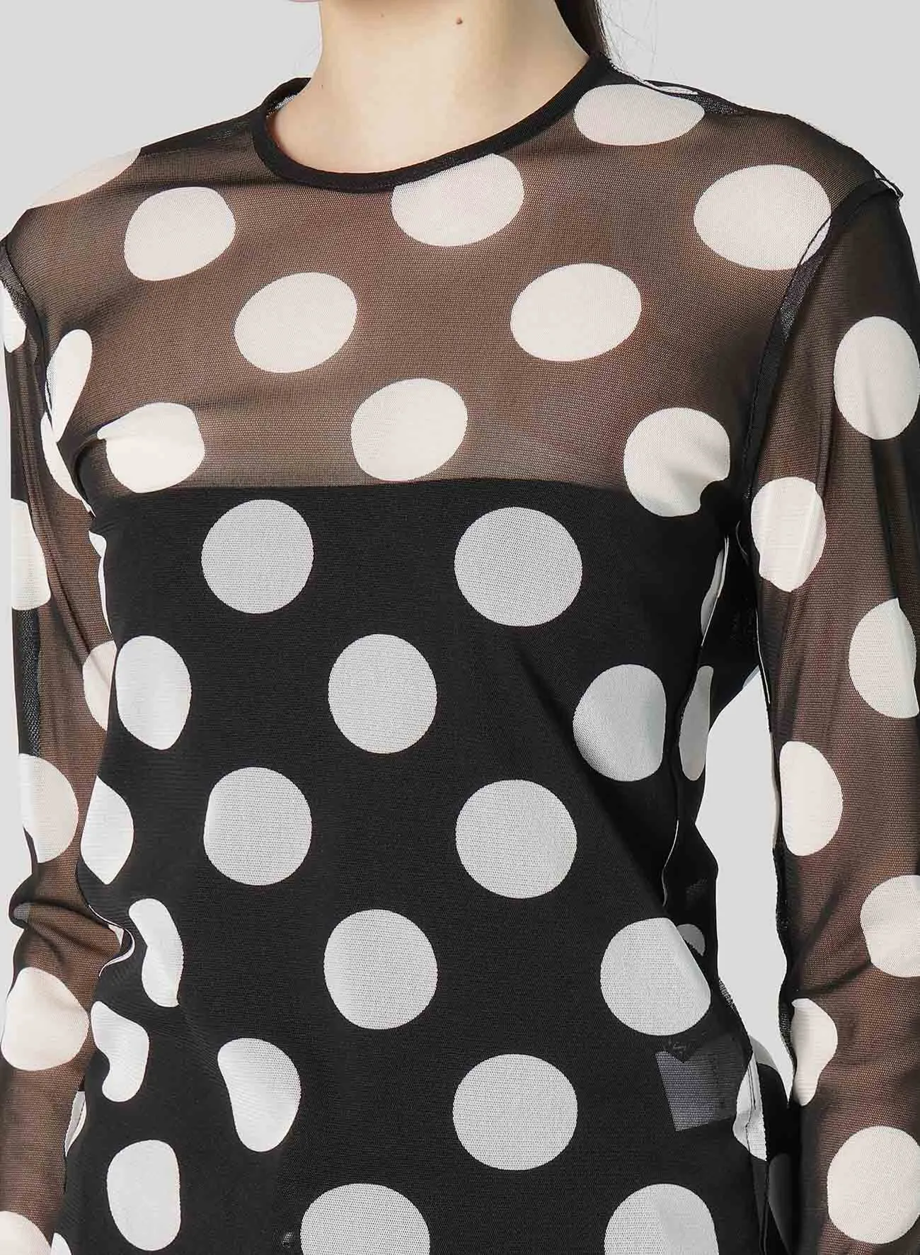 POLKA DOTS TULLE CREWNECK T sold by Yohji Yamamoto product image thumbnail 5