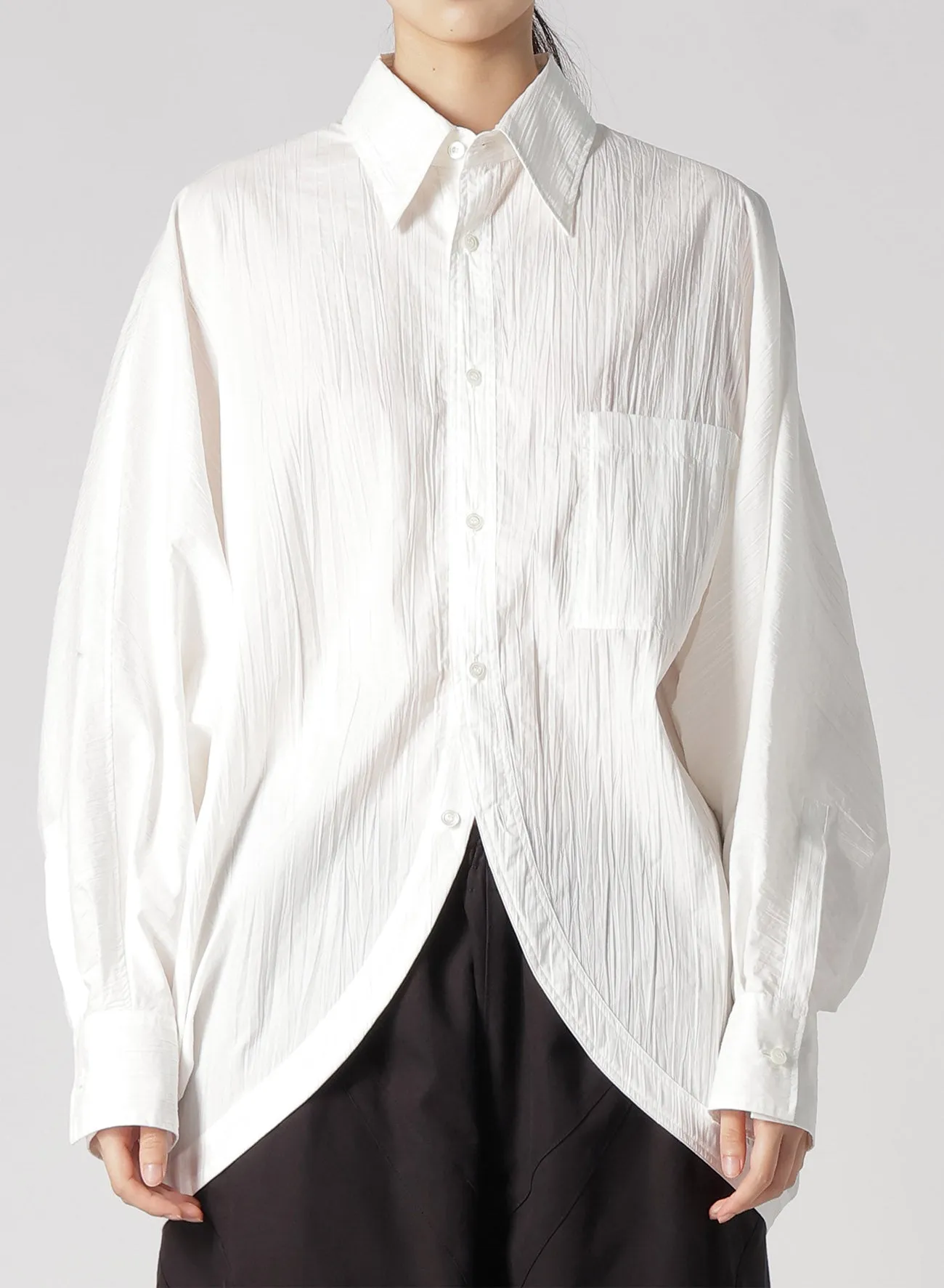 HIGH COUNT TYPEWRITER DOLMAN SLEEVE SHIRT sold by Yohji Yamamoto product image thumbnail 4