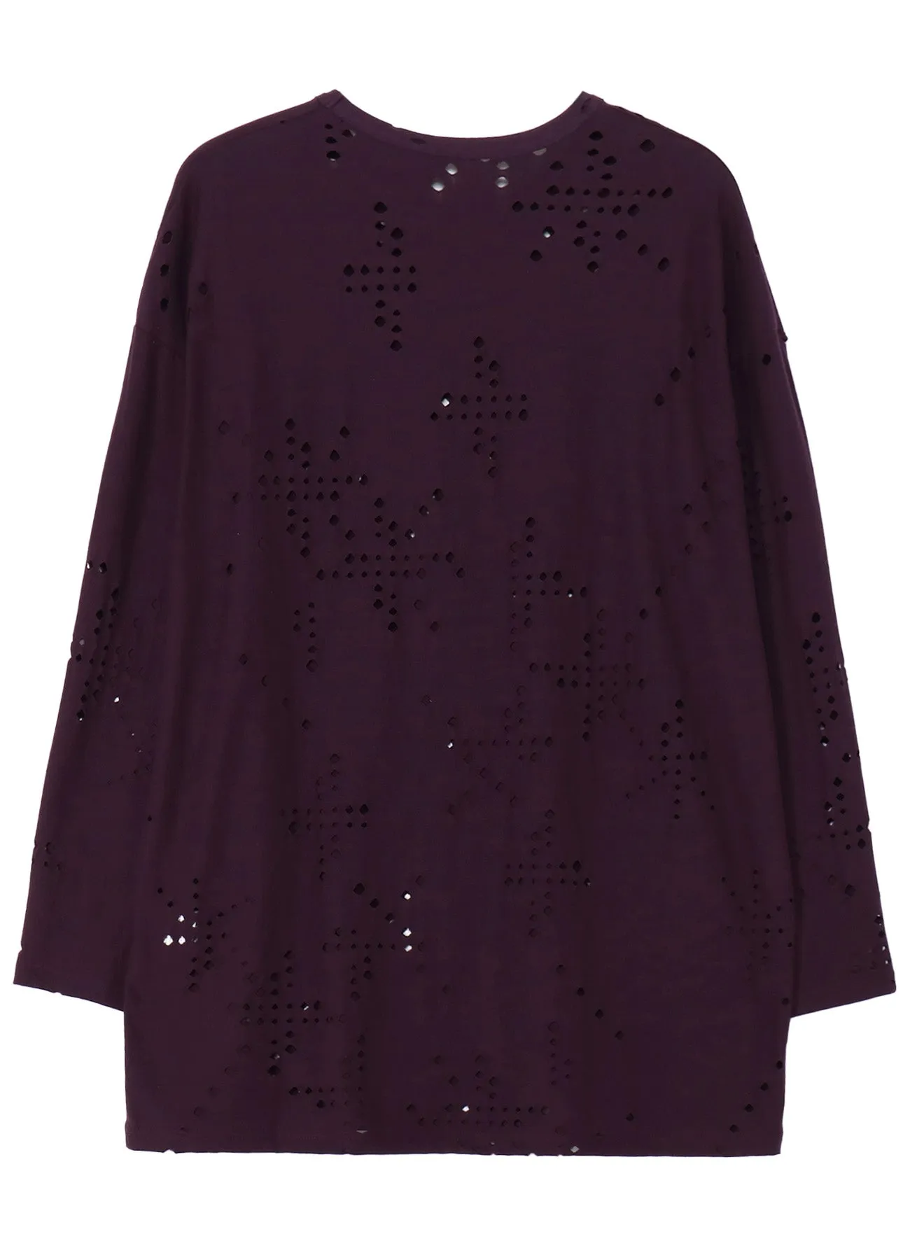 COTTON JERSEY HOLE DESIGN LONG SLEEVE BIG T sold by Yohji Yamamoto product image thumbnail 3