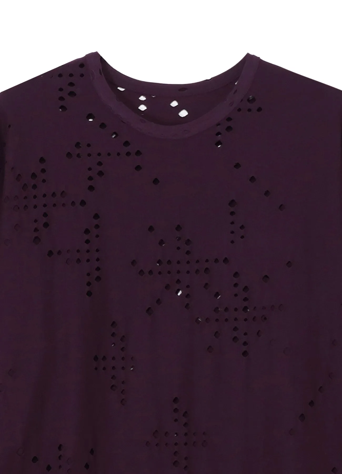 COTTON JERSEY HOLE DESIGN LONG SLEEVE BIG T sold by Yohji Yamamoto product image thumbnail 4