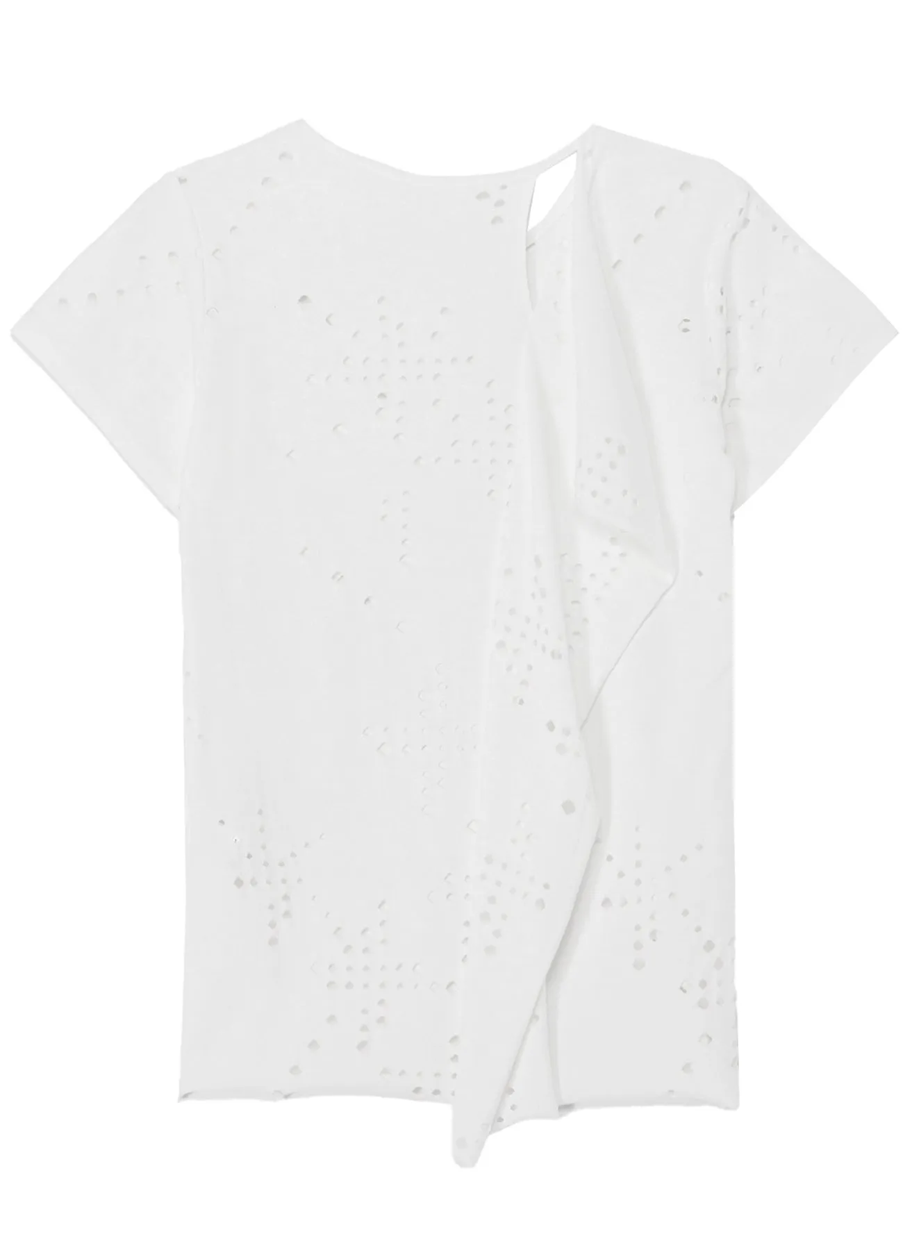 COTTON JERSEY HOLE DESIGN SHORT SLEEVE T sold by Yohji Yamamoto product image thumbnail 3