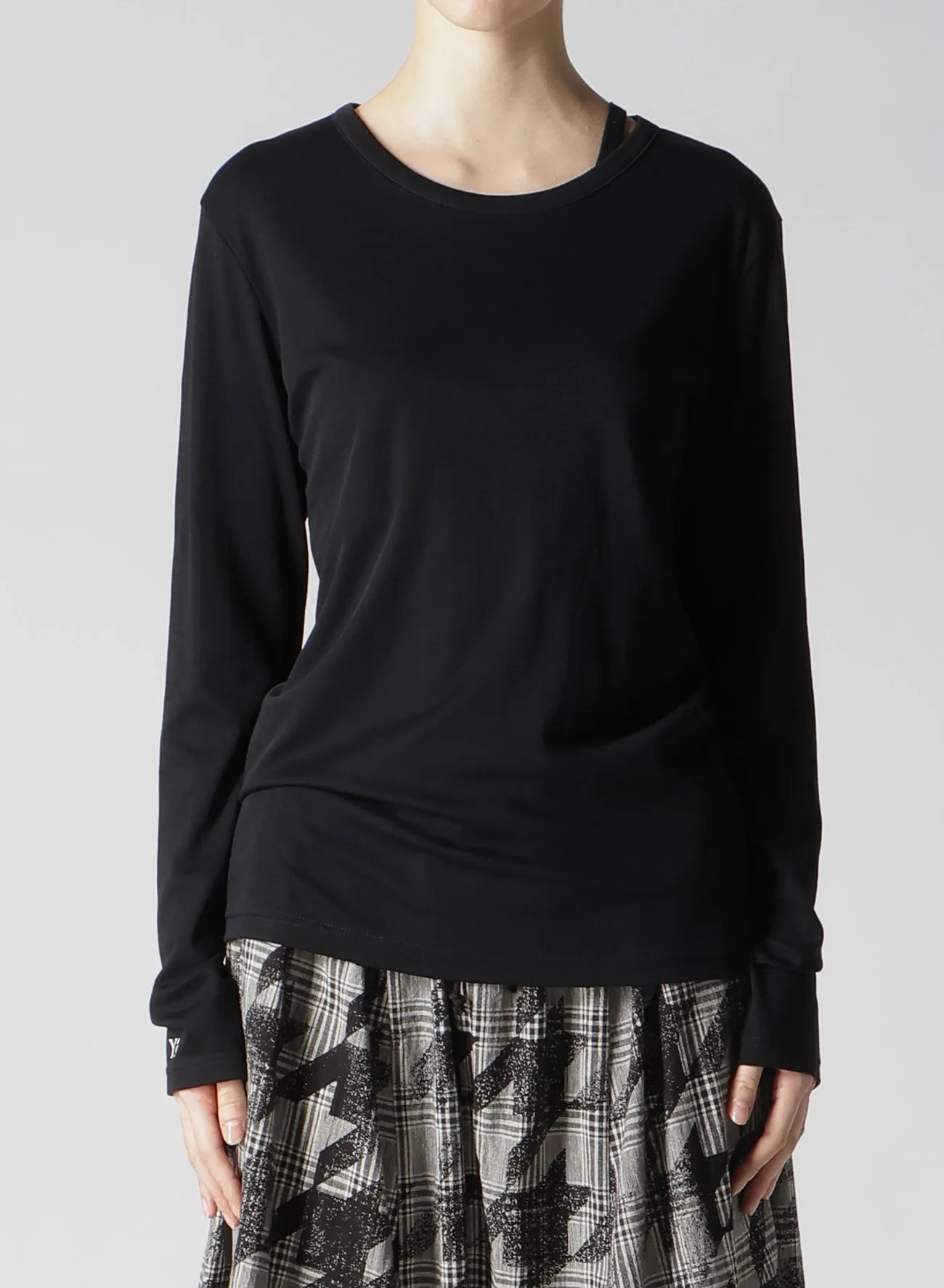 Y'S LOGO ROUND NECK LONG SLEEVE T sold by Yohji Yamamoto product image thumbnail 4