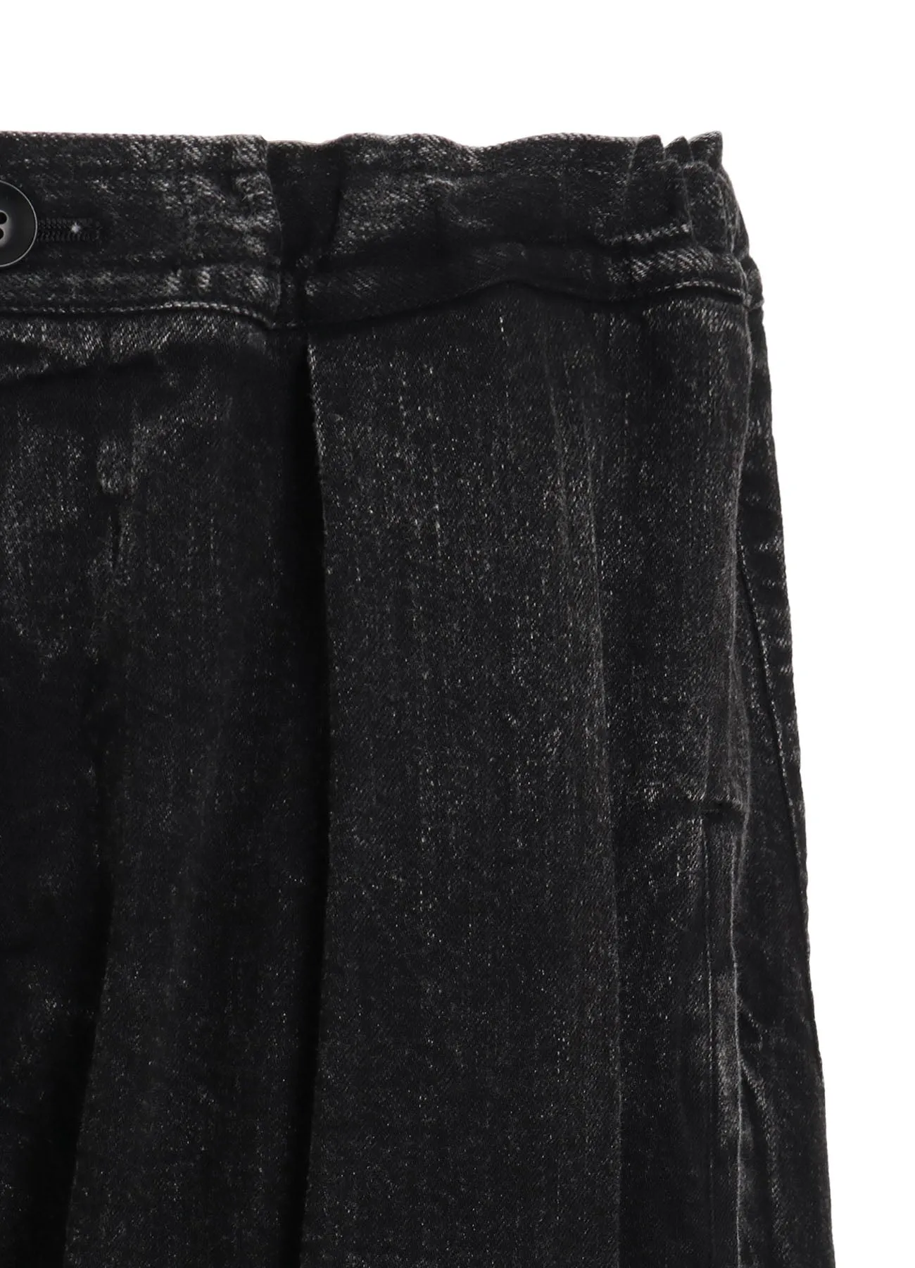 8OZ BLEACHED DENIM FRONT TUCKED WIDE PANTS sold by Yohji Yamamoto product image thumbnail 5