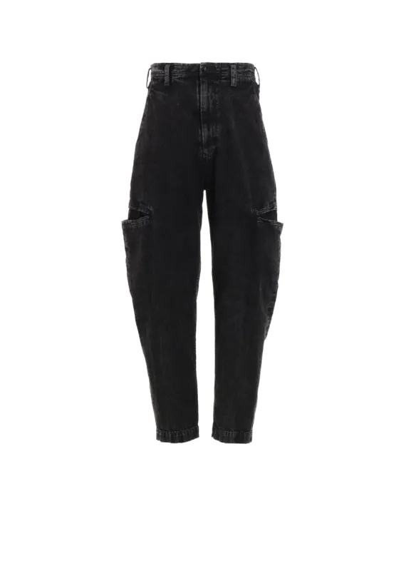 8OZ BLEACHED DENIM TAPERED PANTS sold by Yohji Yamamoto