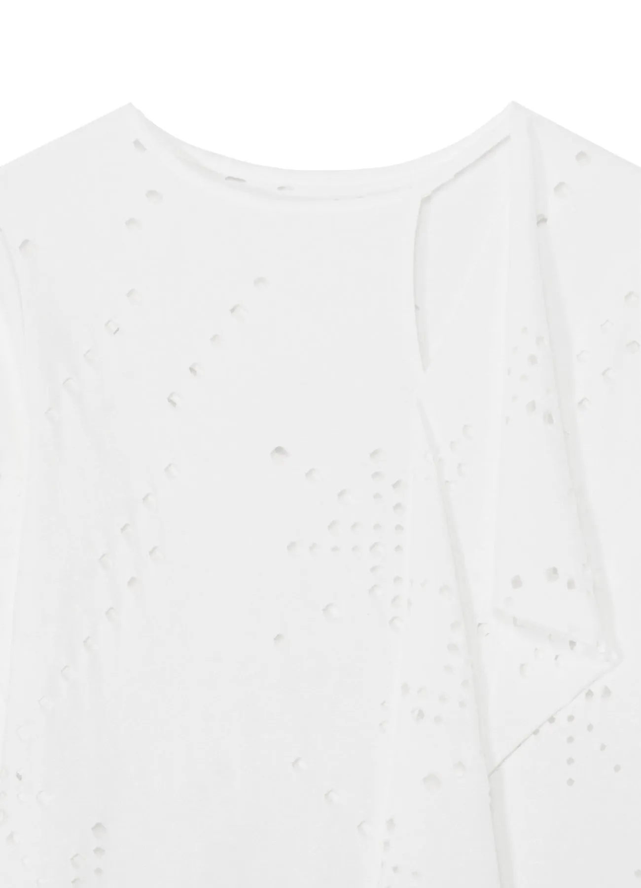 COTTON JERSEY HOLE DESIGN LONG SLEEVE T sold by Yohji Yamamoto product image thumbnail 4