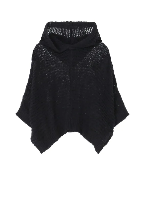 DAMAGE PROCESSED STRIPE JERSEY HOODED PULLOVER sold by Yohji Yamamoto