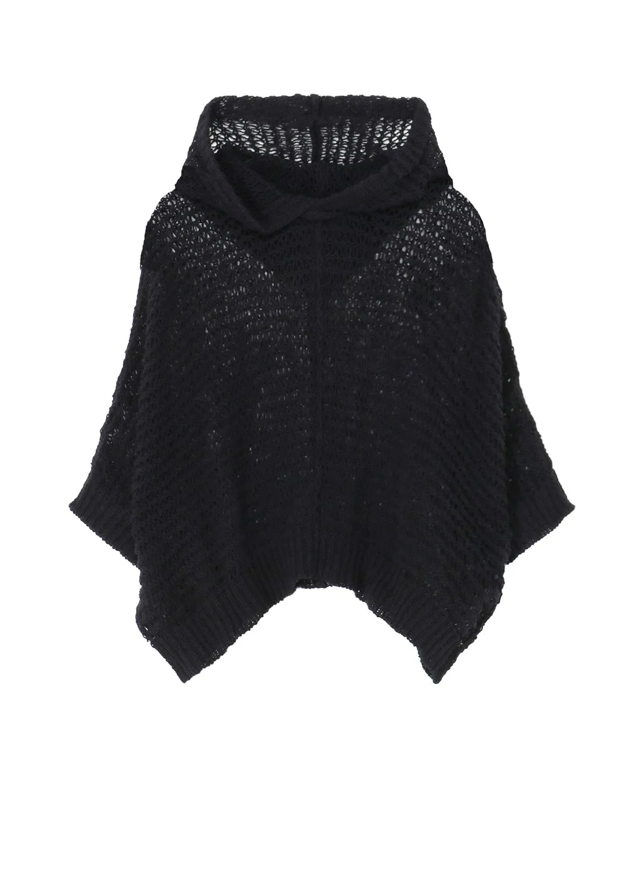 DAMAGE PROCESSED STRIPE JERSEY HOODED PULLOVER sold by Yohji Yamamoto
