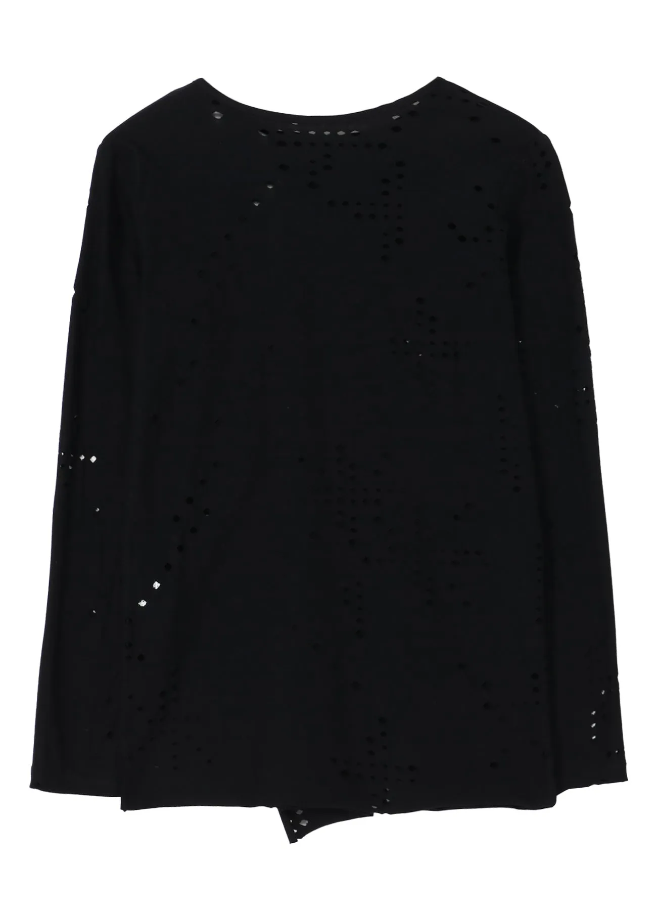 COTTON JERSEY HOLE DESIGN LONG SLEEVE T sold by Yohji Yamamoto product image thumbnail 3