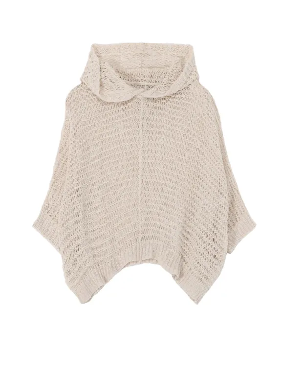 DAMAGE PROCESSED STRIPE JERSEY HOODED PULLOVER sold by Yohji Yamamoto