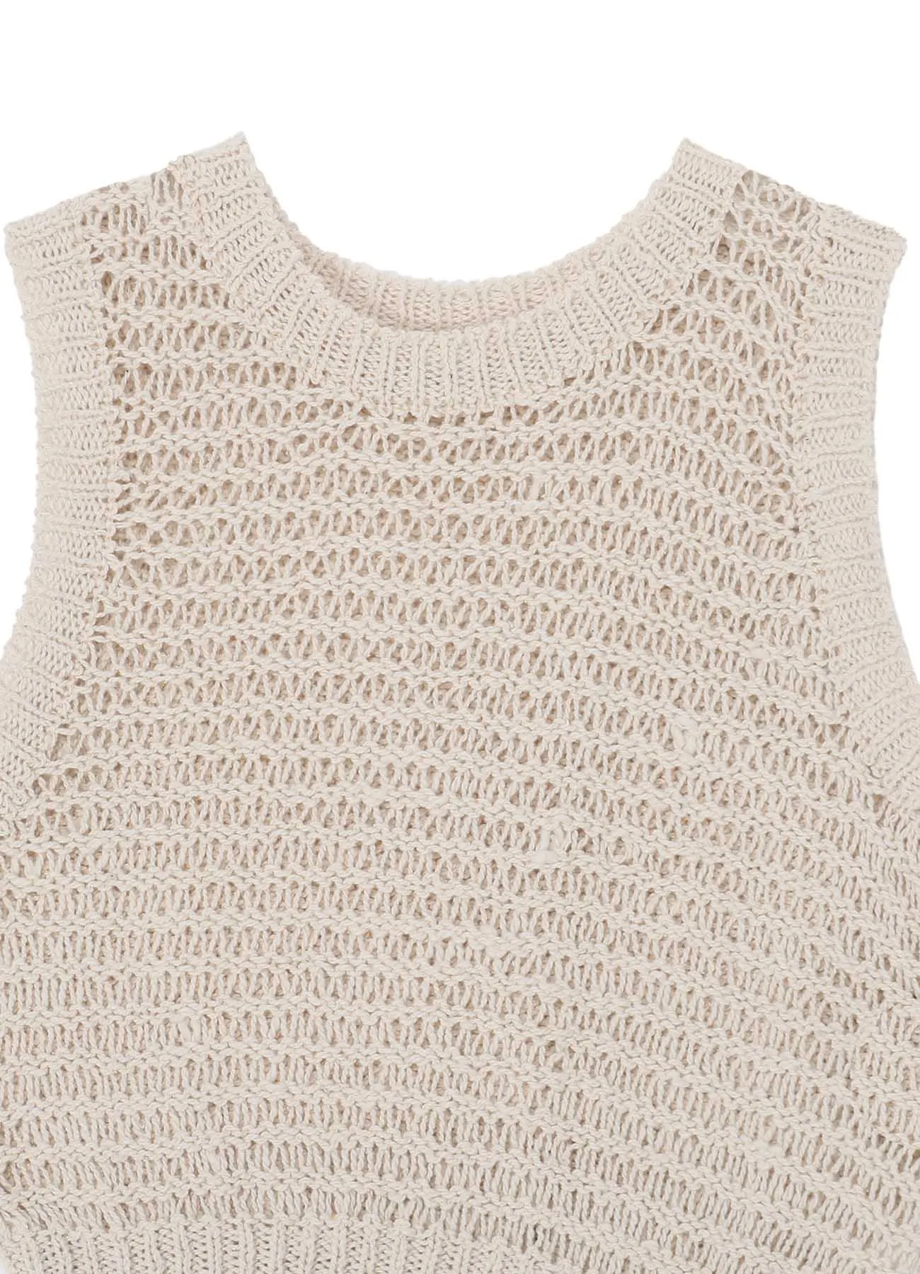 DAMAGE PROCESSED STRIPE JERSEY UNBALANCED VEST sold by Yohji Yamamoto product image thumbnail 4