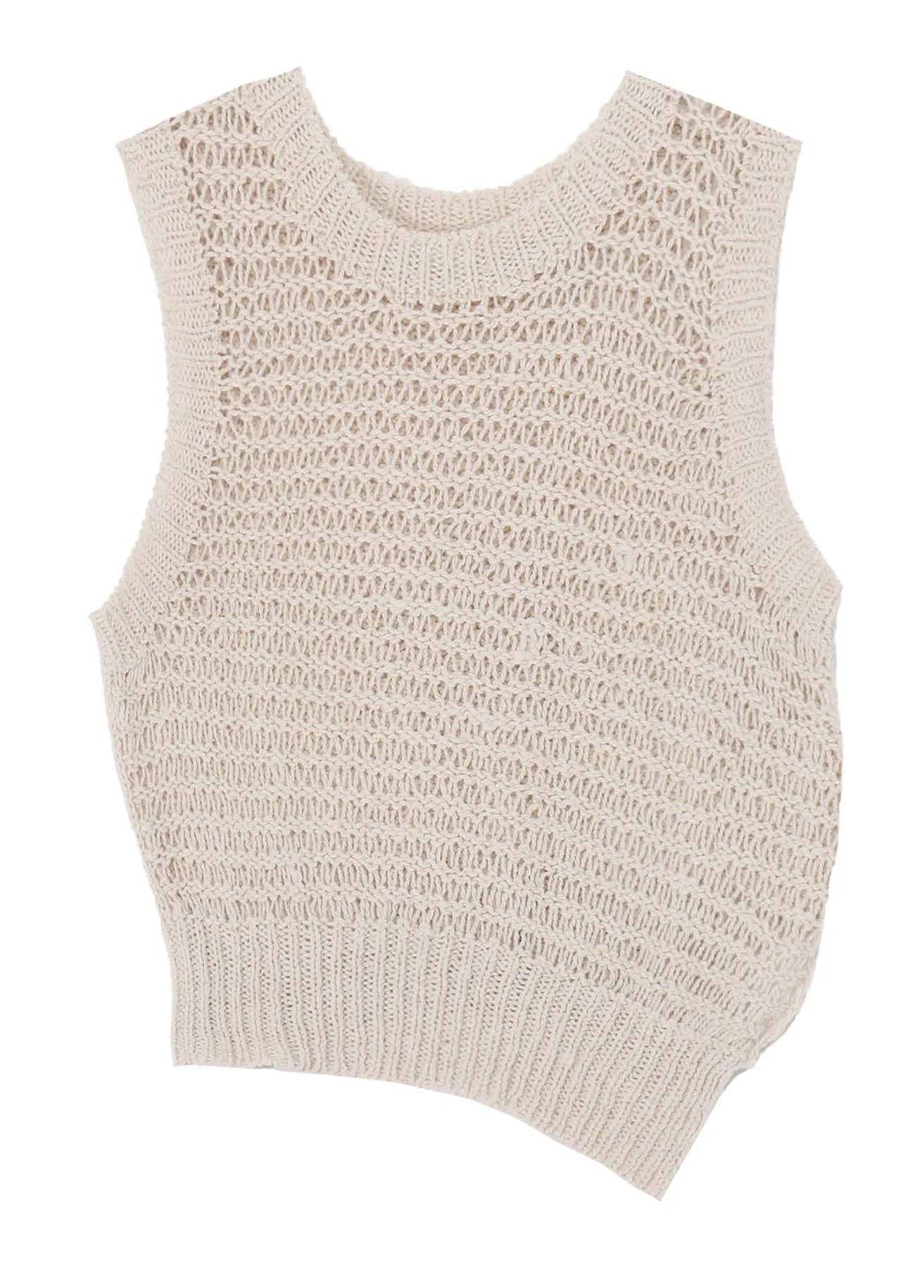 DAMAGE PROCESSED STRIPE JERSEY UNBALANCED VEST sold by Yohji Yamamoto product image thumbnail 2