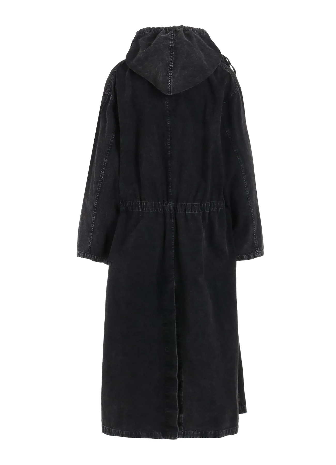 6OZ BLEACHED DENIM HOODIE COAT sold by Yohji Yamamoto product image thumbnail 3