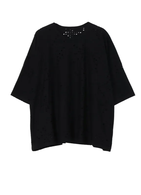 COTTON JERSEY HOLE DESIGN BIG T sold by Yohji Yamamoto