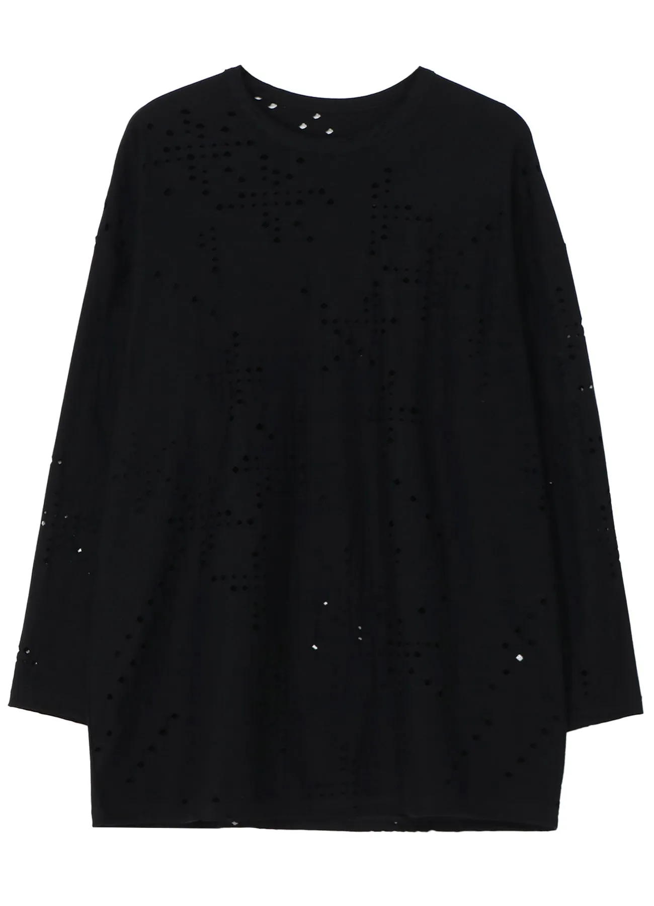 COTTON JERSEY HOLE DESIGN LONG SLEEVE BIG T sold by Yohji Yamamoto product image thumbnail 2