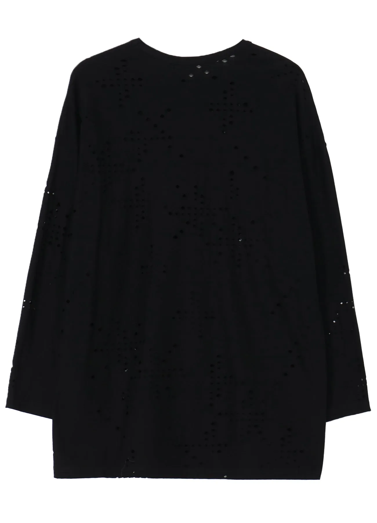 COTTON JERSEY HOLE DESIGN LONG SLEEVE BIG T sold by Yohji Yamamoto product image thumbnail 3