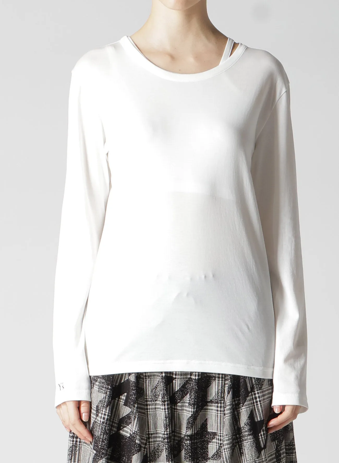 Y'S LOGO ROUND NECK LONG SLEEVE T sold by Yohji Yamamoto product image thumbnail 4