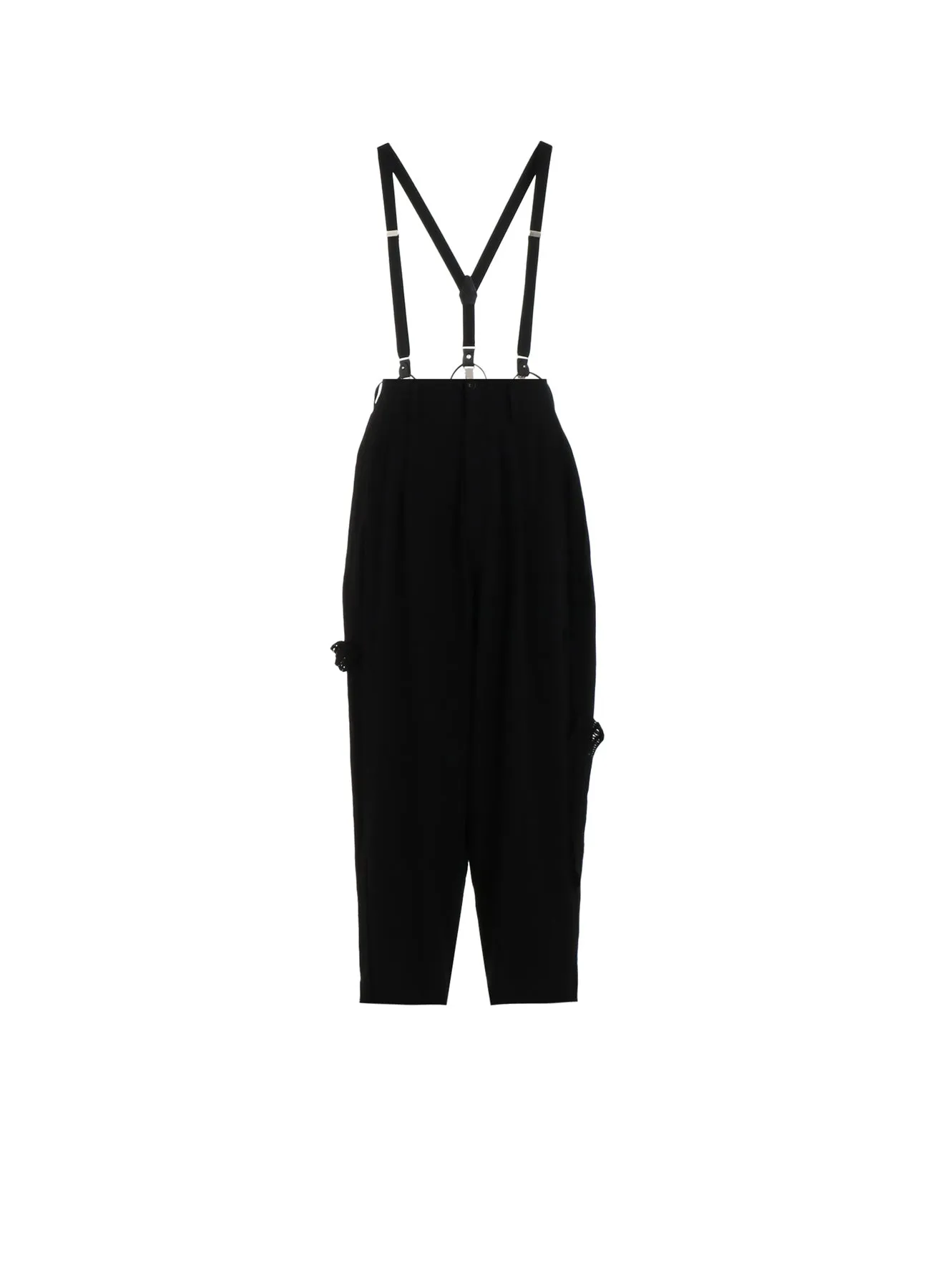 COTTON FLAX VIYELLA CROCHET SUSPENDER PANTS sold by Yohji Yamamoto