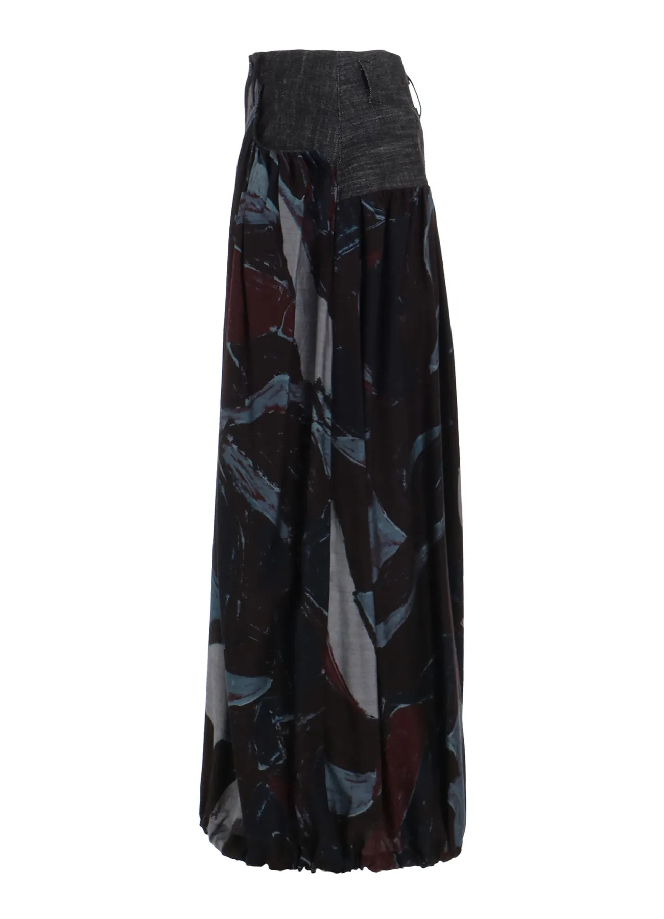 DENIM/CUPRO COMBINATION SKIRT sold by Yohji Yamamoto product image thumbnail 3