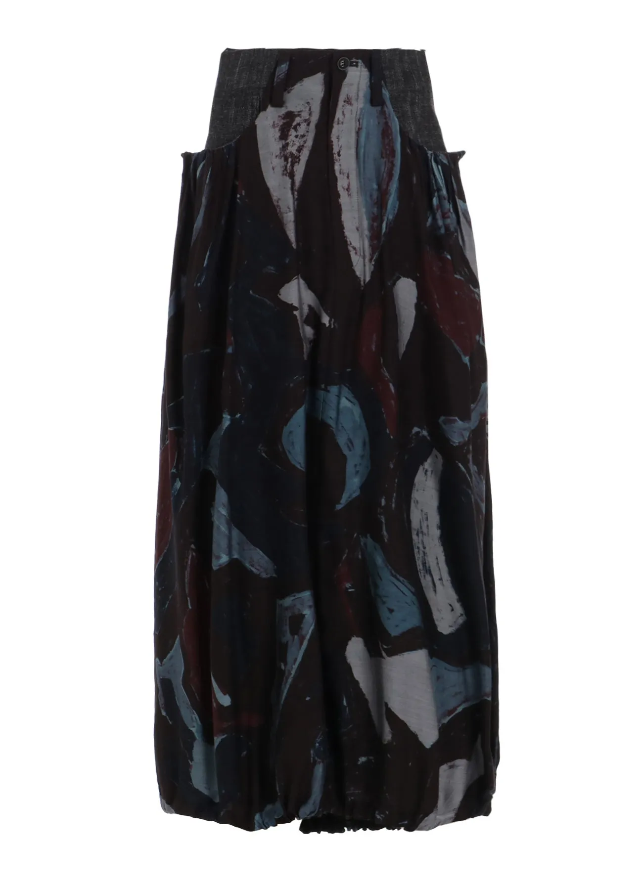 DENIM/CUPRO COMBINATION SKIRT sold by Yohji Yamamoto product image thumbnail 2