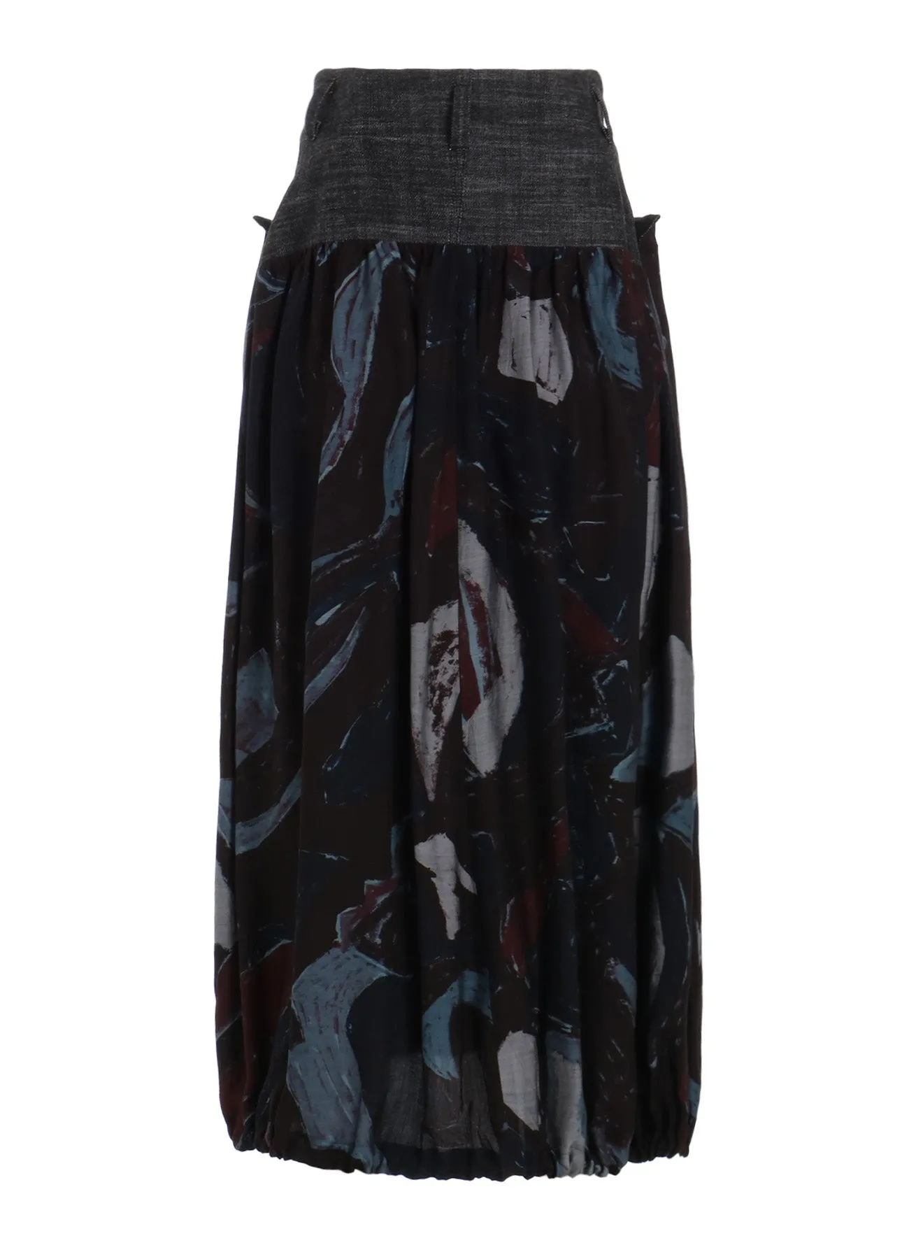 DENIM/CUPRO COMBINATION SKIRT sold by Yohji Yamamoto product image thumbnail 4