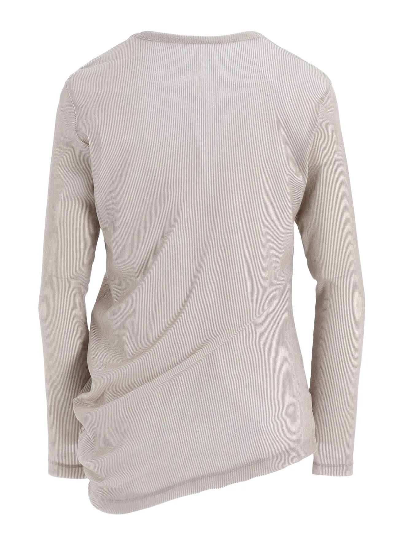 NY TULLE FLOCKED ROUND NECK CRUNCHED SIDE T sold by Yohji Yamamoto product image thumbnail 3