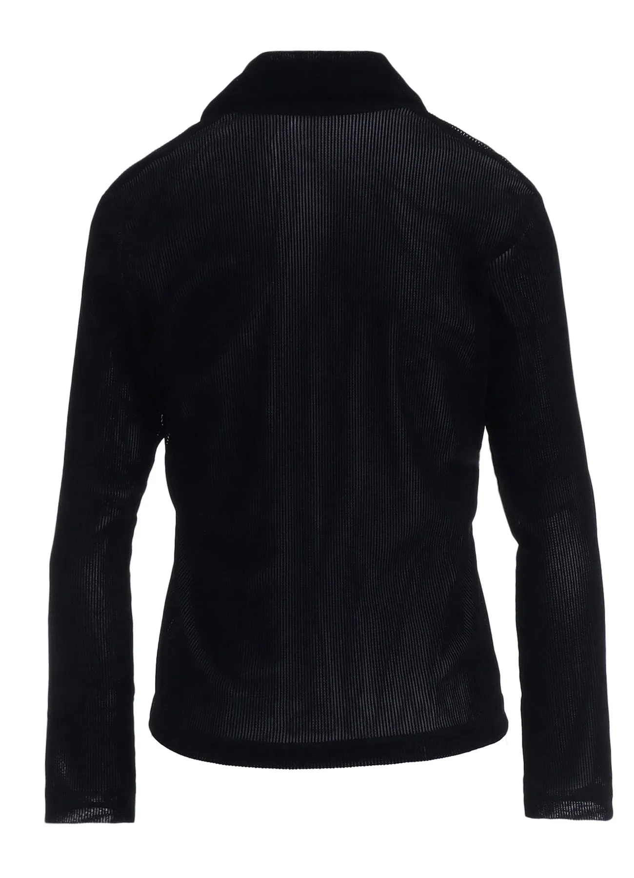 NY TULLE FLOCKED ROUND COLLAR CARDIGAN sold by Yohji Yamamoto product image thumbnail 3