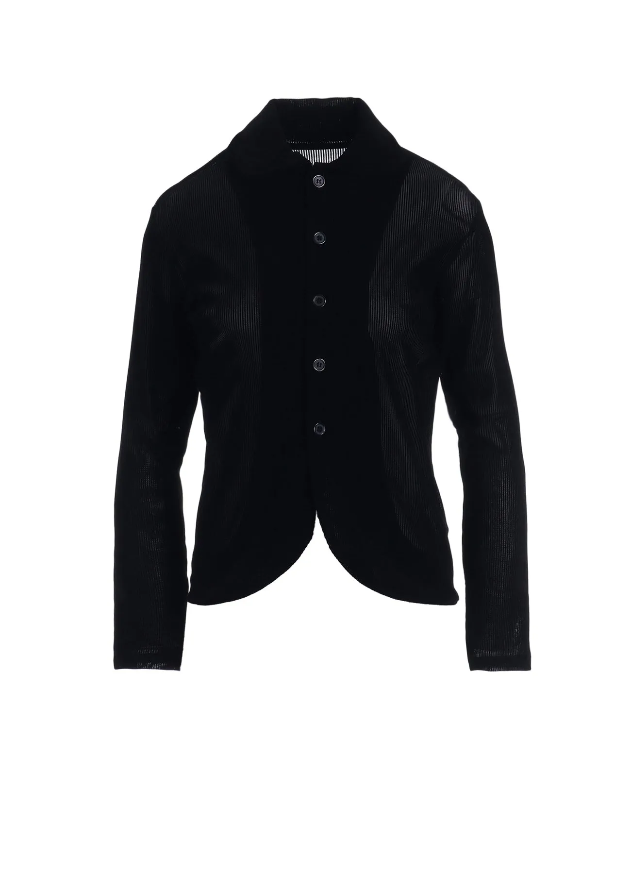 NY TULLE FLOCKED ROUND COLLAR CARDIGAN sold by Yohji Yamamoto