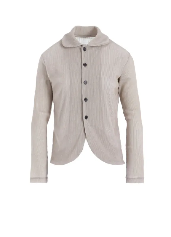 NY TULLE FLOCKED ROUND COLLAR CARDIGAN sold by Yohji Yamamoto