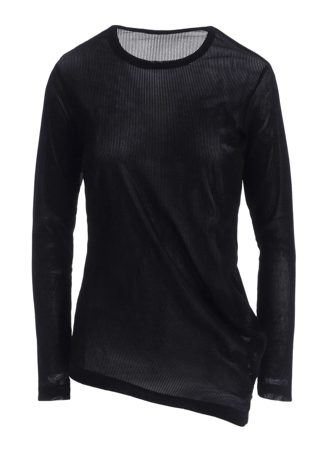NY TULLE FLOCKED ROUND NECK CRUNCHED SIDE T sold by Yohji Yamamoto product image thumbnail 2