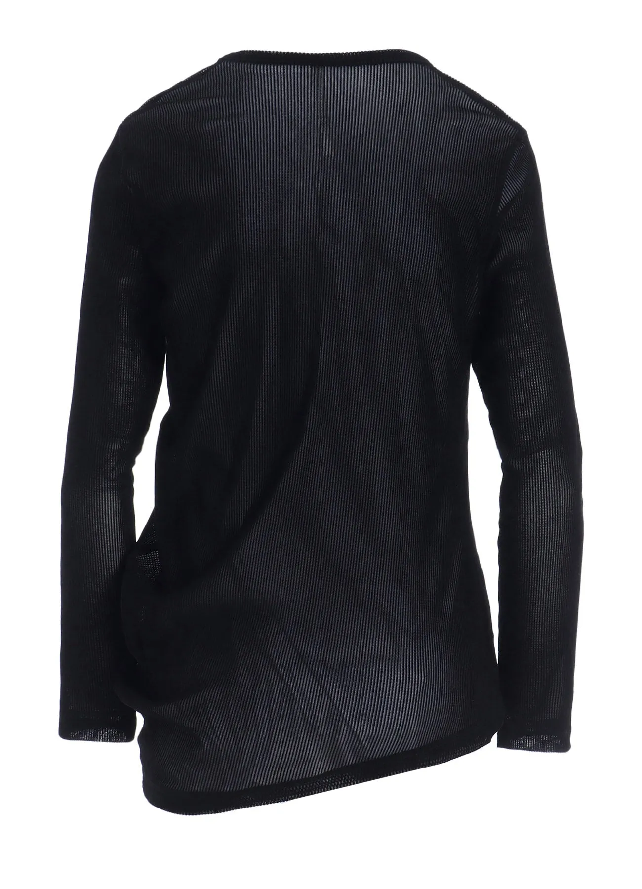 NY TULLE FLOCKED ROUND NECK CRUNCHED SIDE T sold by Yohji Yamamoto product image thumbnail 4