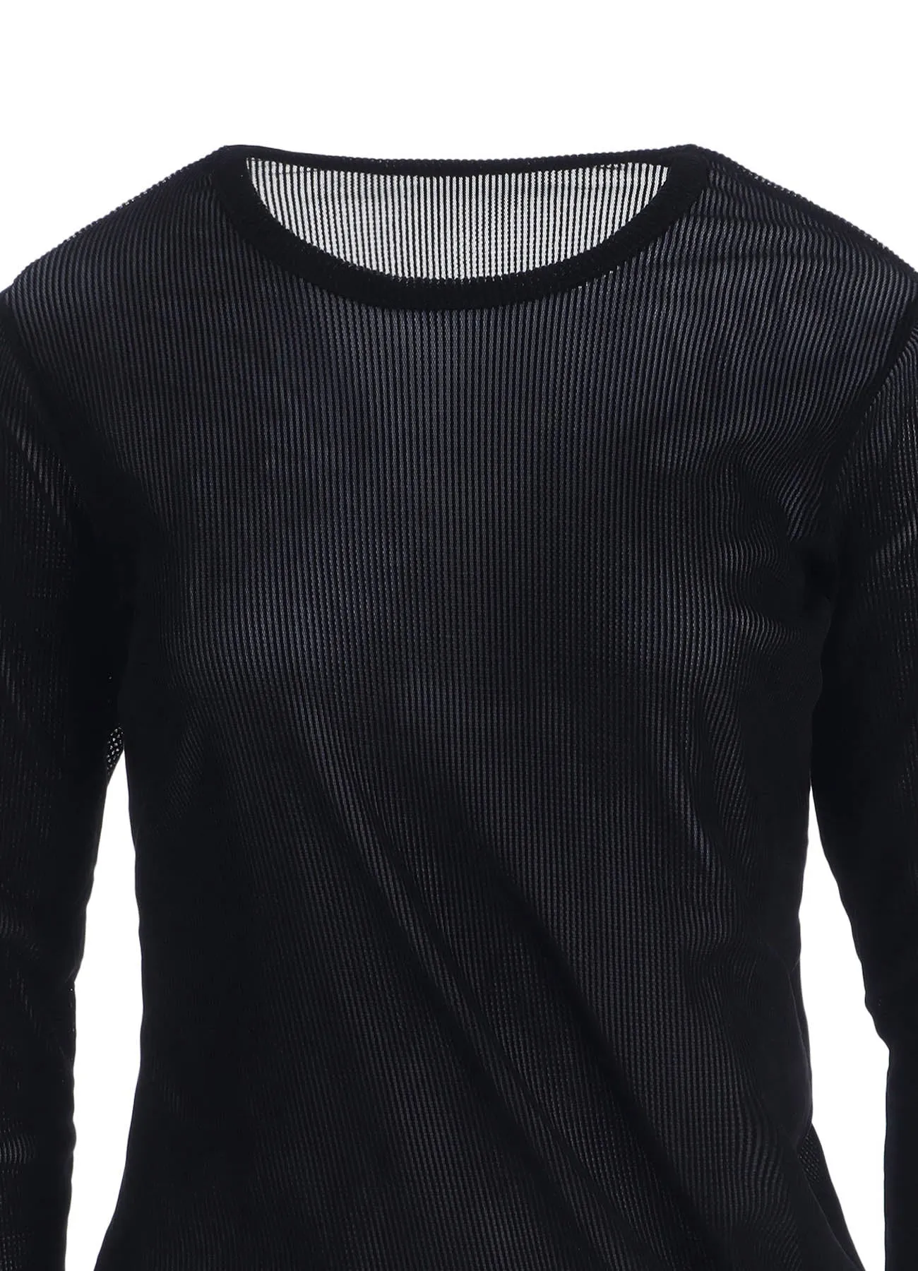 NY TULLE FLOCKED ROUND NECK CRUNCHED SIDE T sold by Yohji Yamamoto product image thumbnail 5