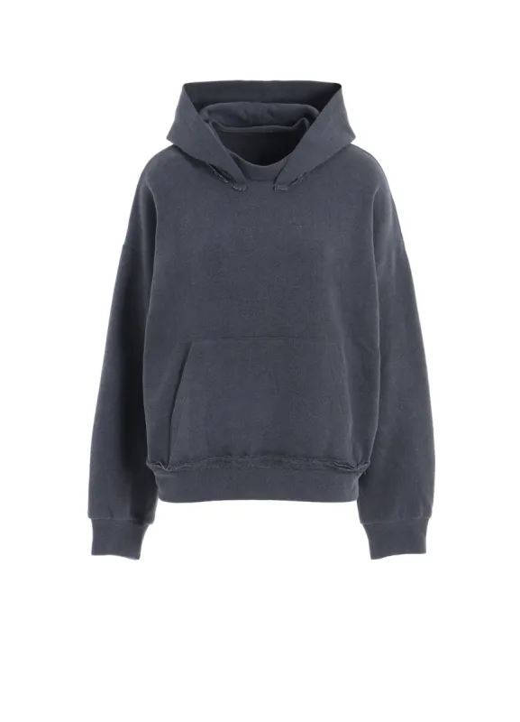 PIGMENT DYE FLEECE CROPPED HOODIE sold by Yohji Yamamoto