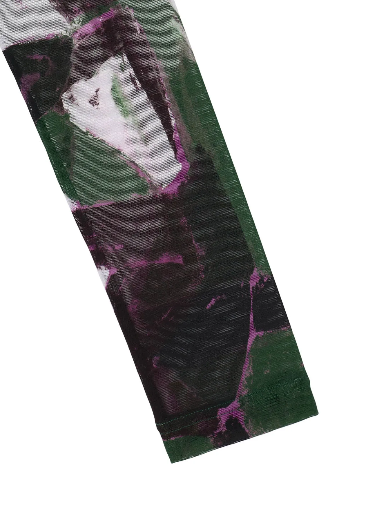 TULLE ABSTRACT PAINTING PATTERN ROUND NECK LONG SLEEVE T sold by Yohji Yamamoto product image thumbnail 5