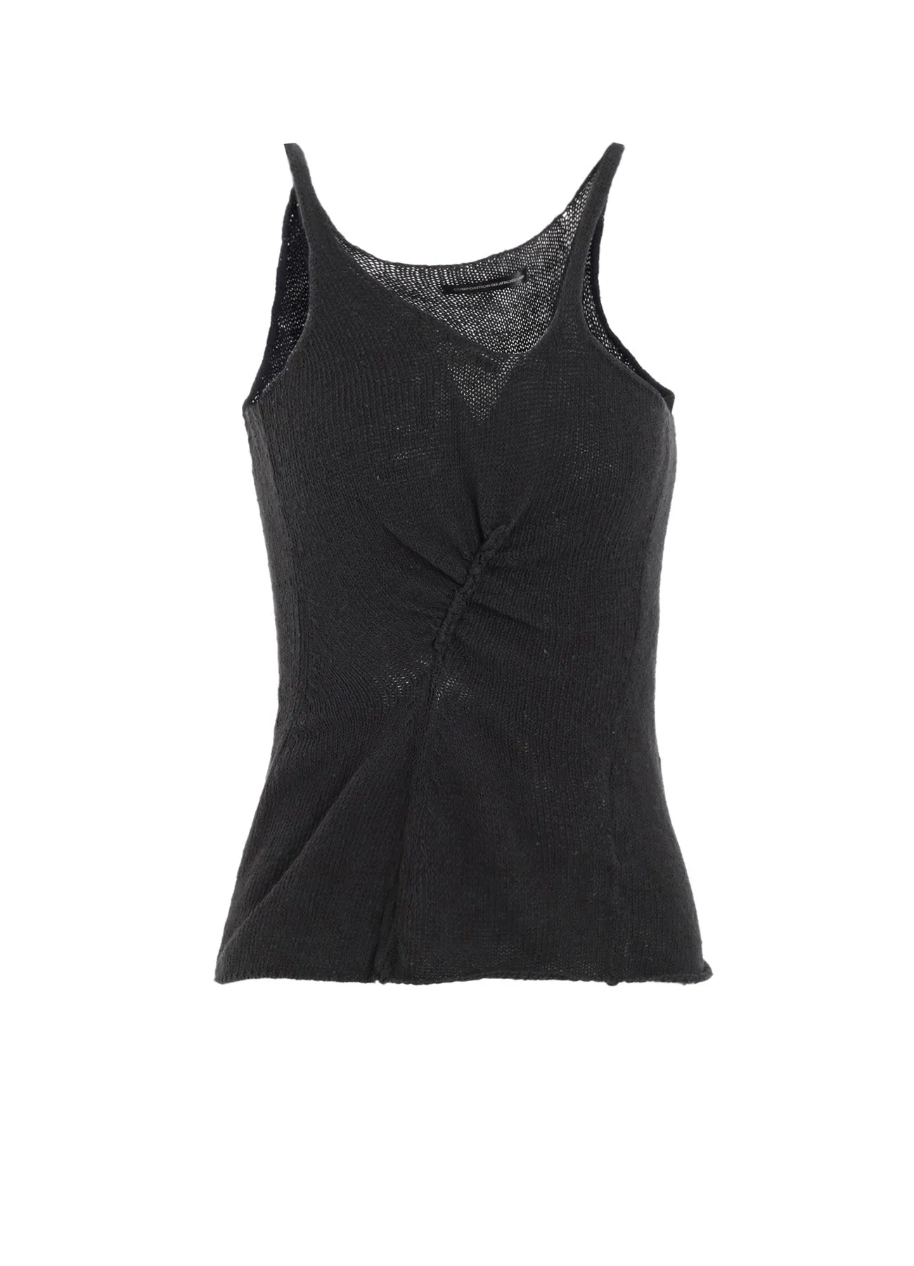 UNEVEN YARN JERSEY GATHER TANKTOP sold by Yohji Yamamoto