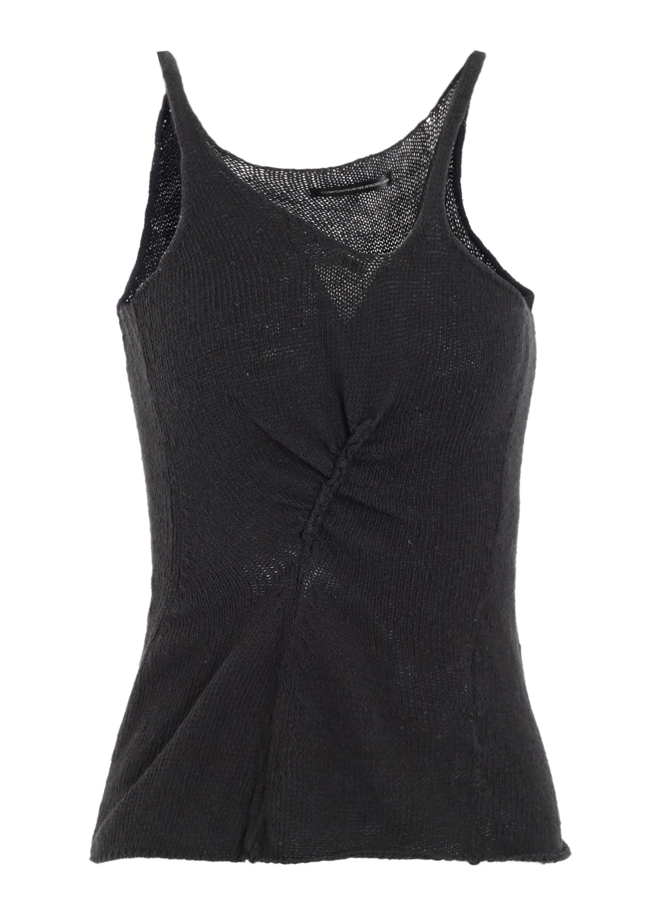 UNEVEN YARN JERSEY GATHER TANKTOP sold by Yohji Yamamoto product image thumbnail 2