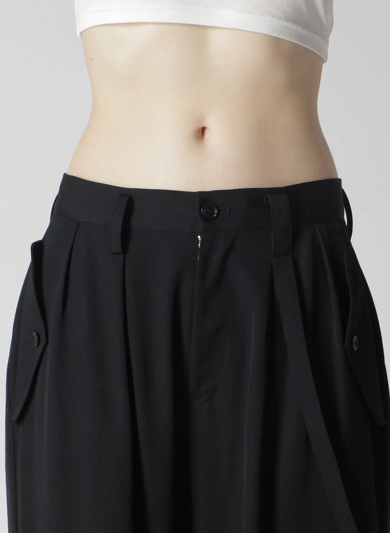 WOOL GABARDINE MACKIN CARGO PANTS sold by Yohji Yamamoto product image thumbnail 5