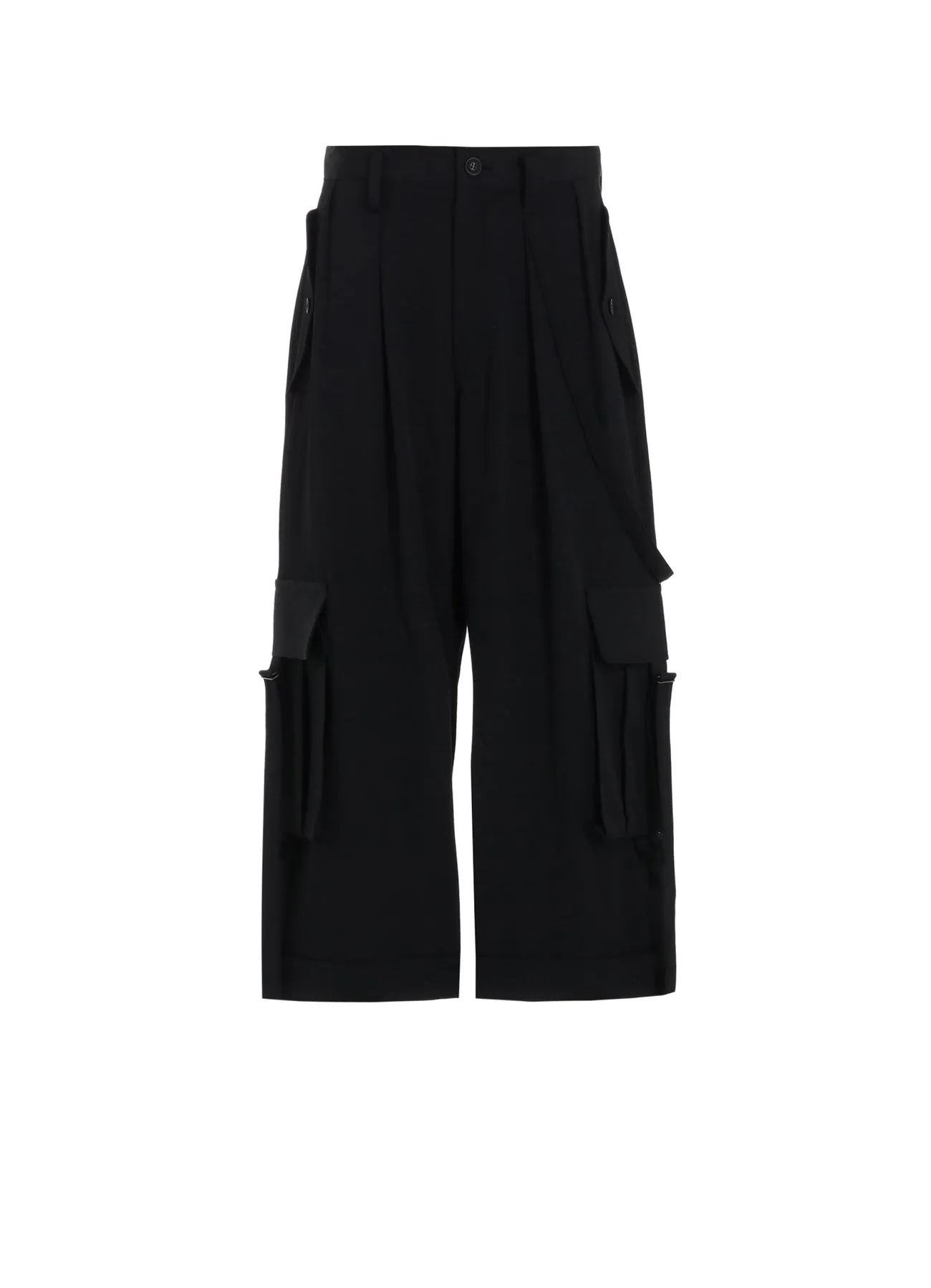 WOOL GABARDINE MACKIN CARGO PANTS sold by Yohji Yamamoto