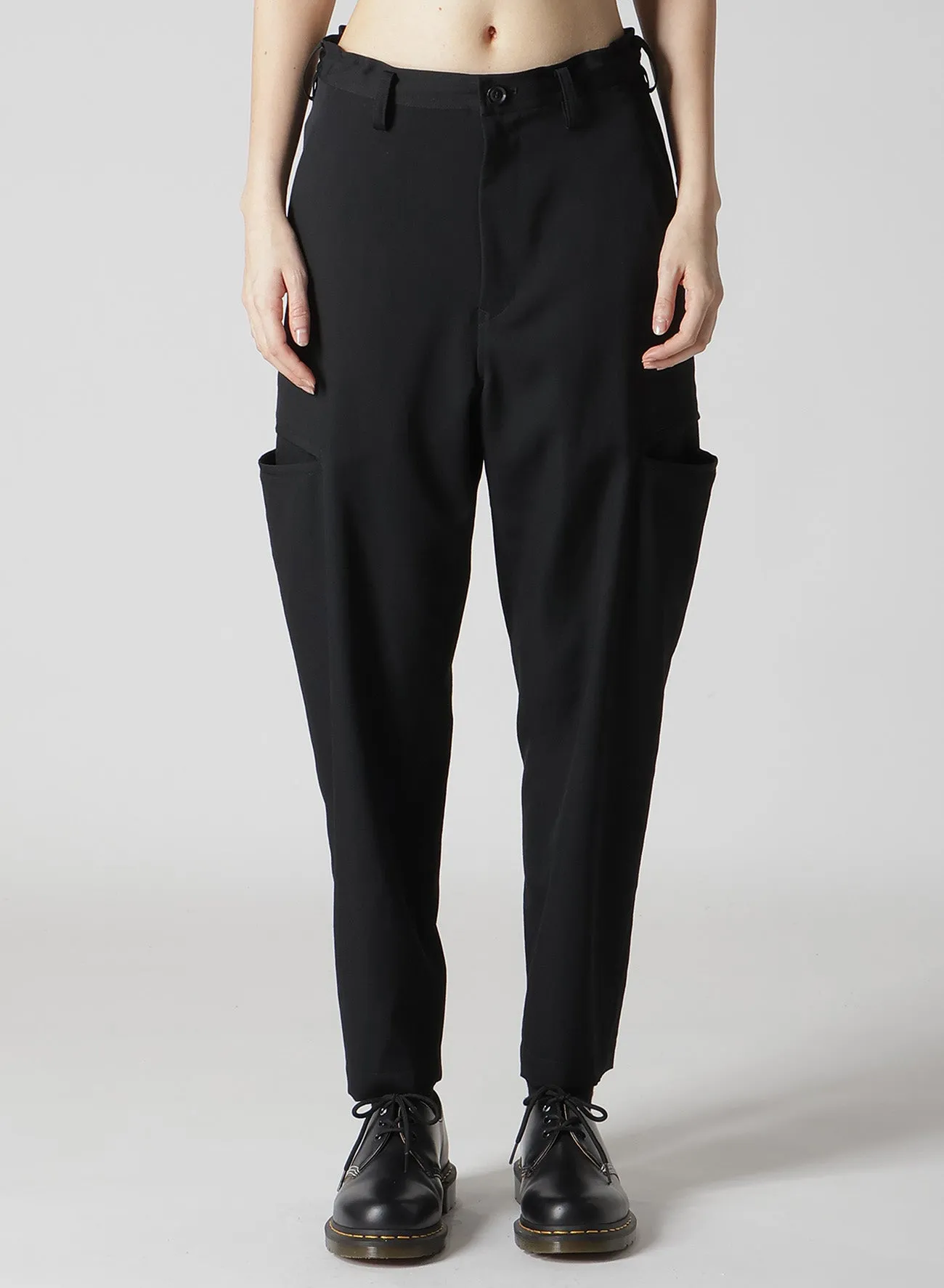 WOOL GABARDINE TAPERED PANTS sold by Yohji Yamamoto product image thumbnail 4