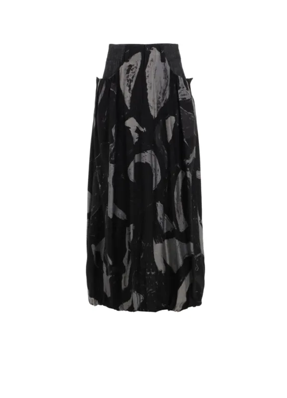 DENIM/CUPRO COMBINATION SKIRT sold by Yohji Yamamoto