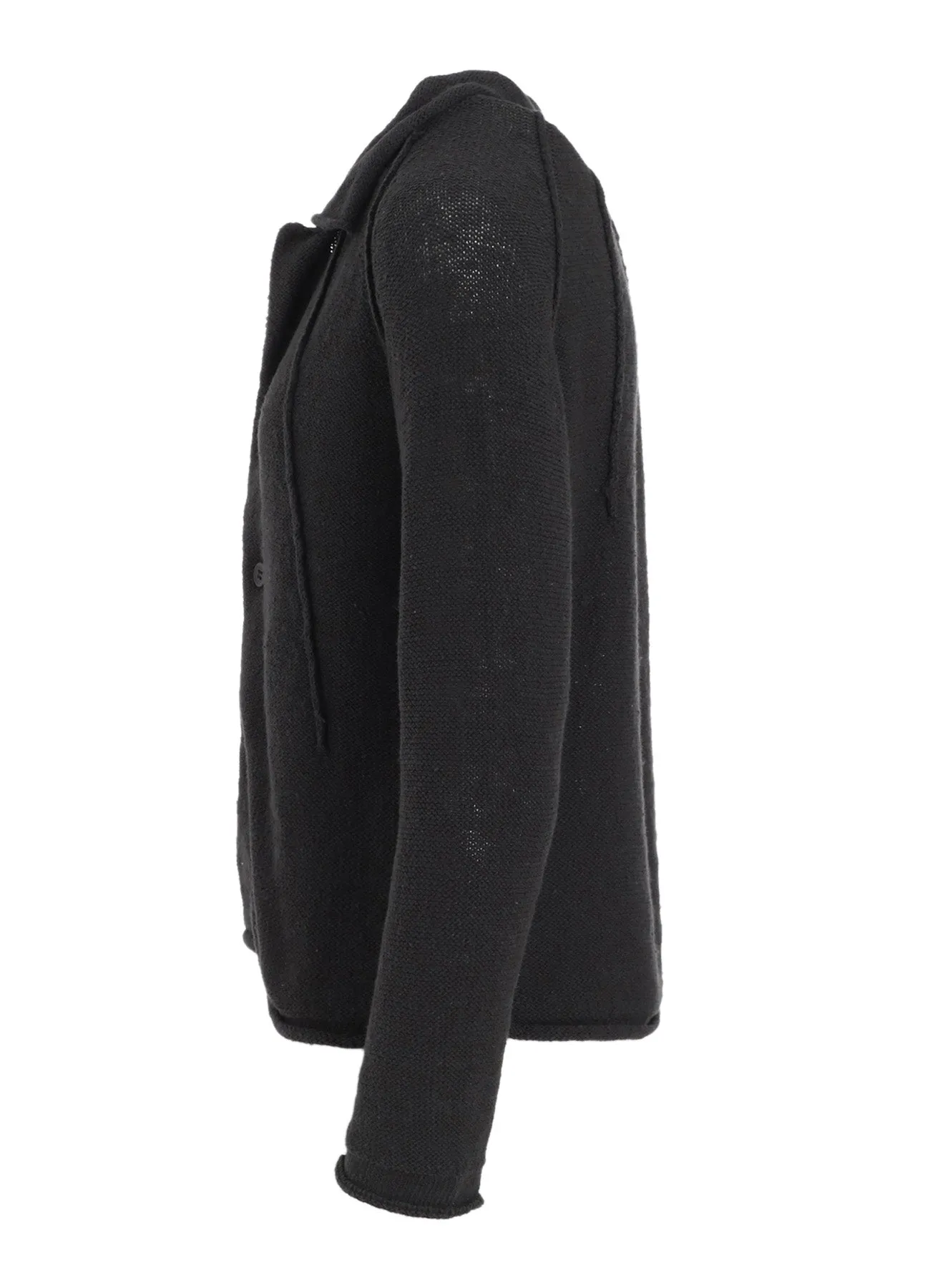 UNEVEN YARN JERSEY ROLLED CARDIGAN sold by Yohji Yamamoto product image thumbnail 3