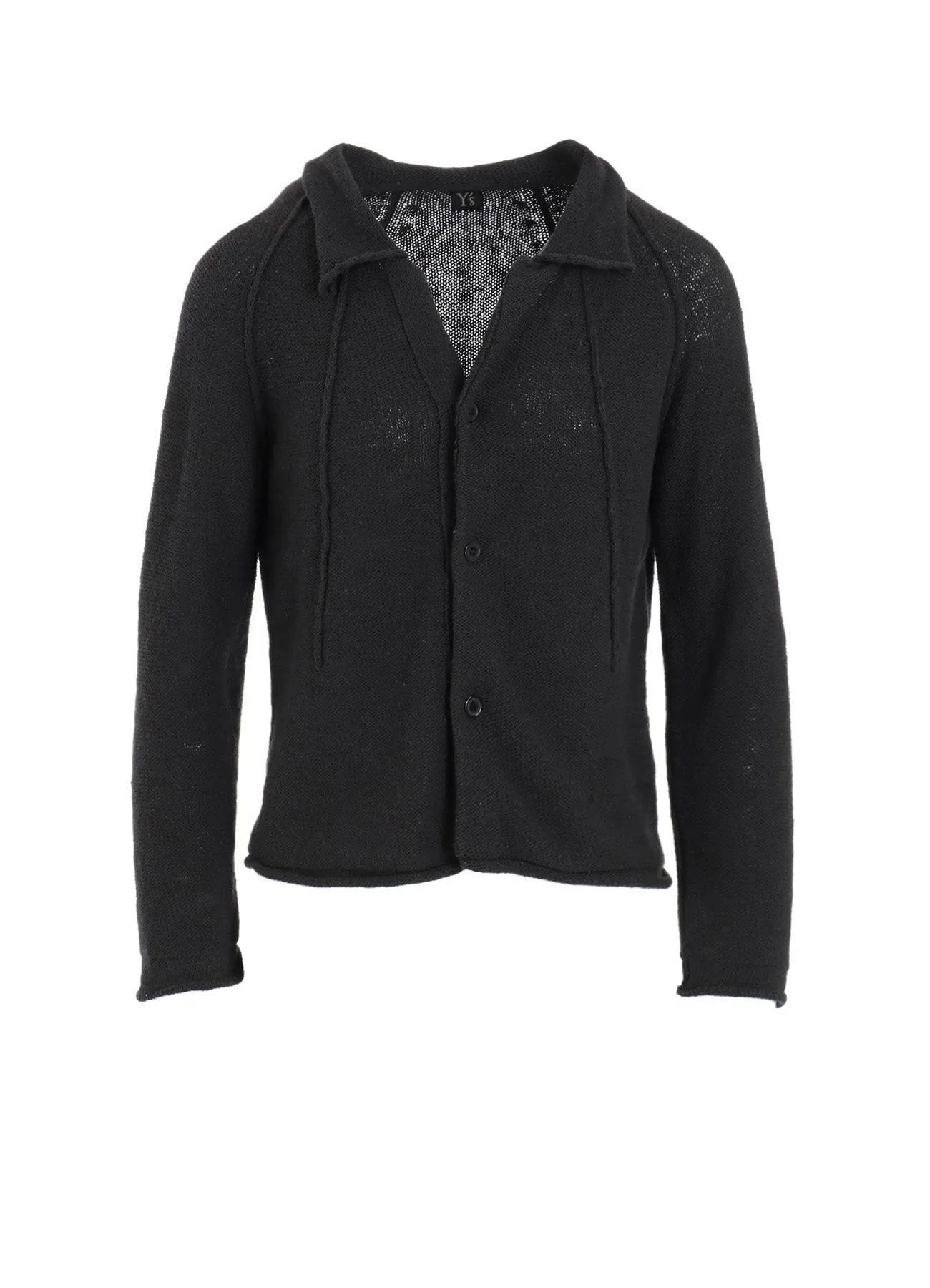 UNEVEN YARN JERSEY ROLLED CARDIGAN sold by Yohji Yamamoto