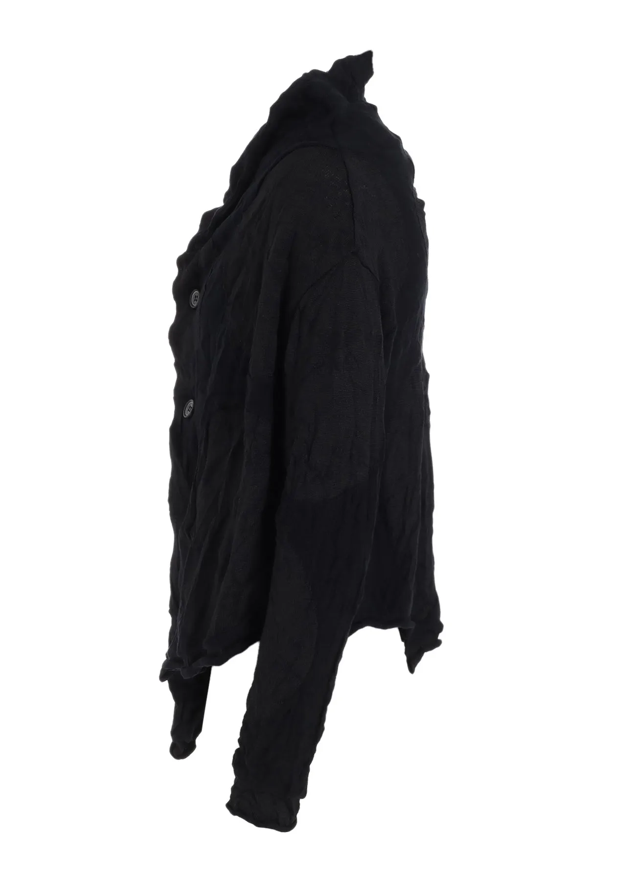 GIGA POLKA DOTS LINKS WRINKLE OFF NECK 3 BUTTON CARDIGAN sold by Yohji Yamamoto product image thumbnail 3