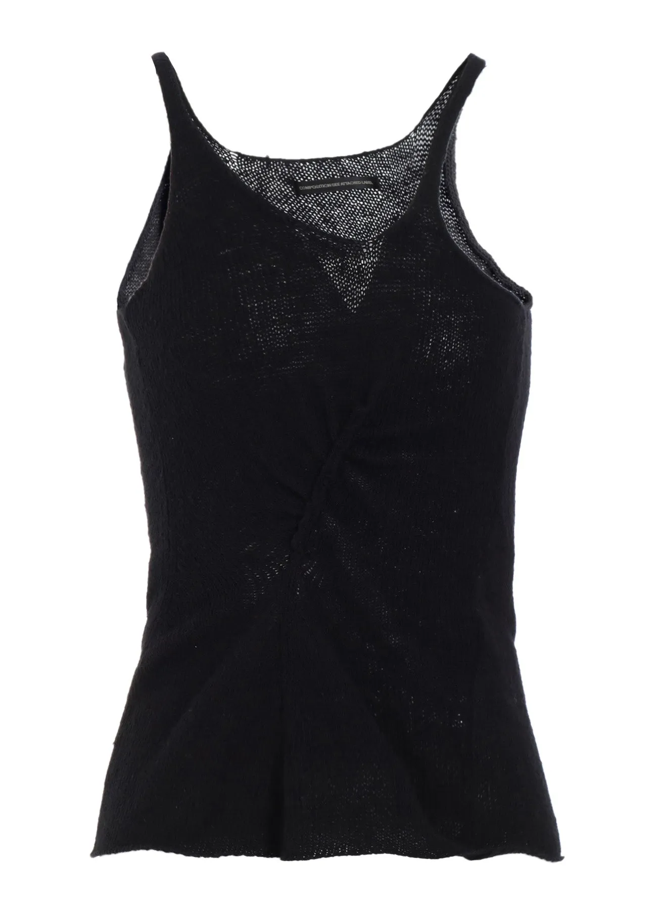 UNEVEN YARN JERSEY GATHER TANKTOP sold by Yohji Yamamoto product image thumbnail 2