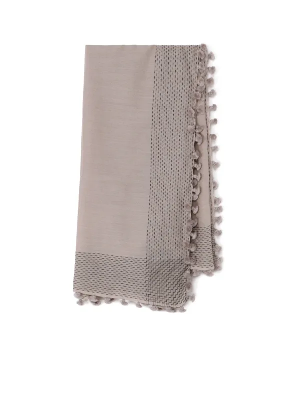 W JACQUARD BONBON SCARF sold by Yohji Yamamoto