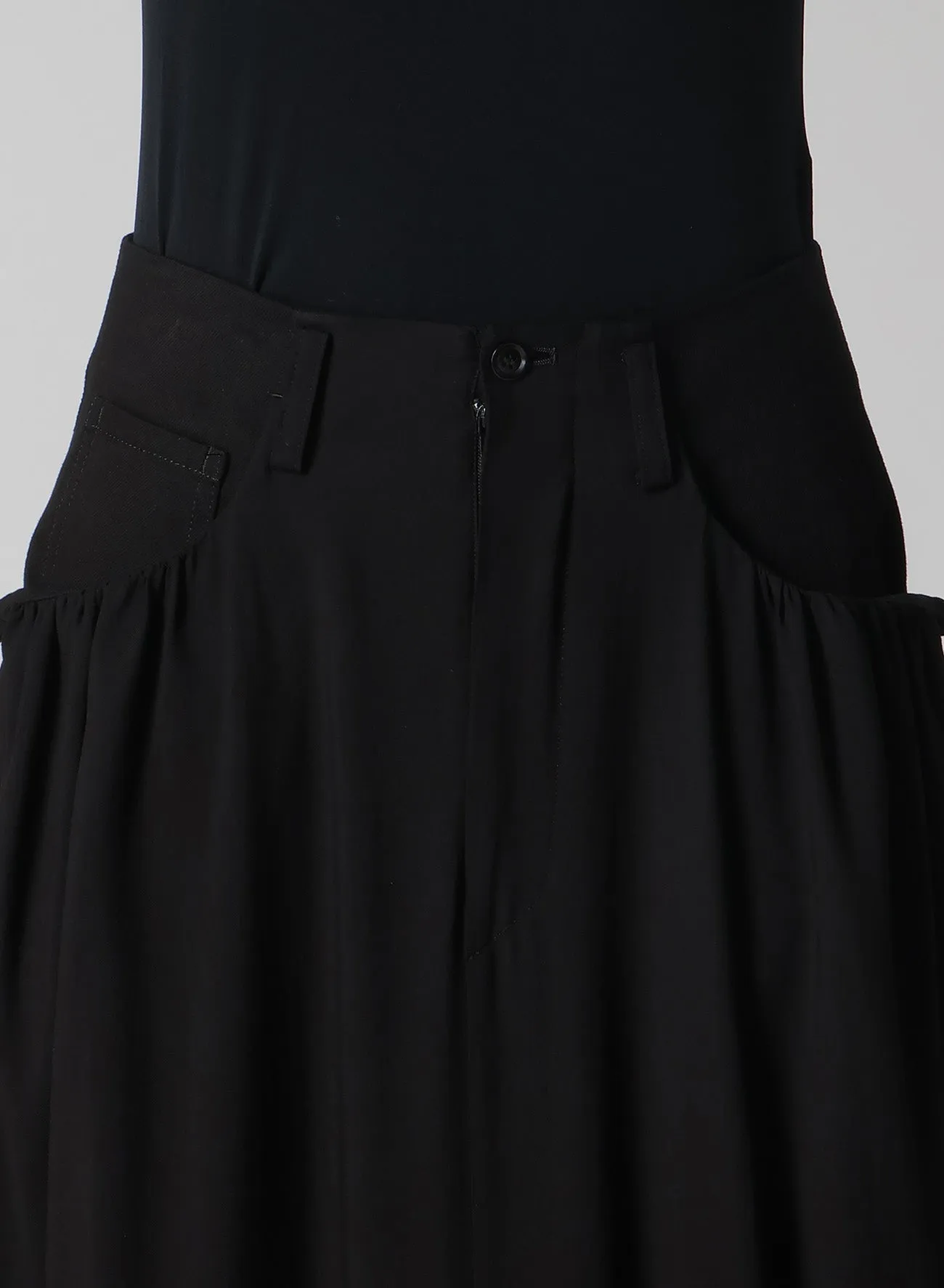 BLACK DENIM COMBINATION SKIRT sold by Yohji Yamamoto product image thumbnail 5