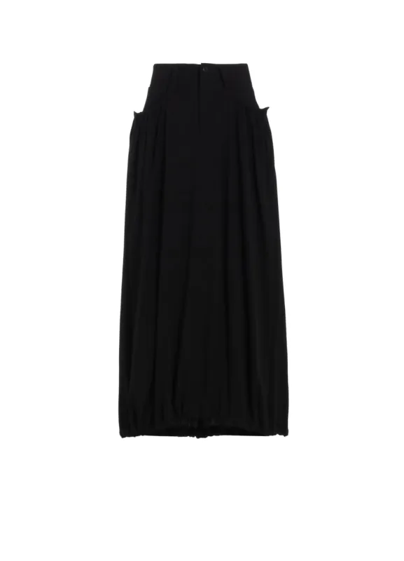 BLACK DENIM COMBINATION SKIRT sold by Yohji Yamamoto